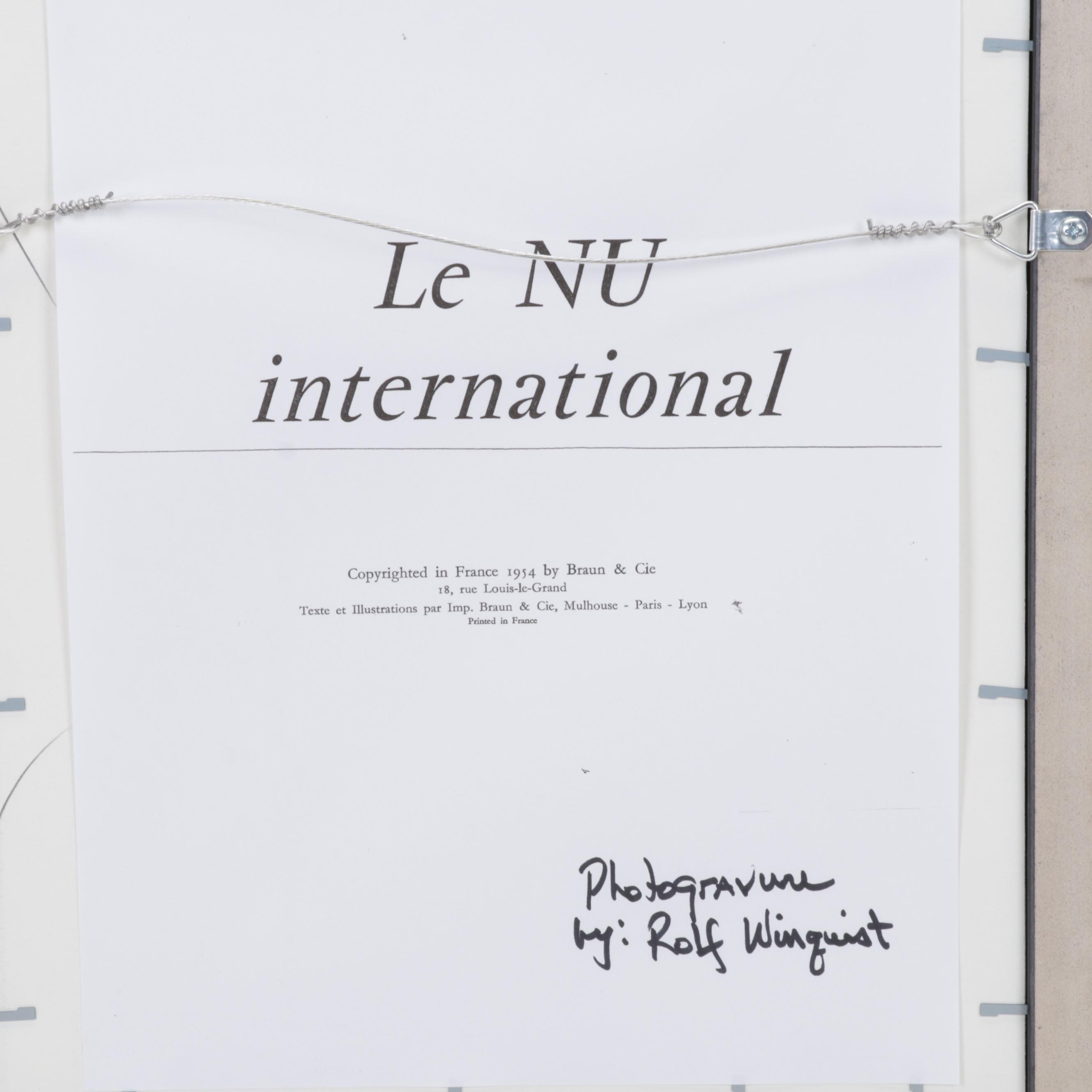 Rolf Winquist Rotogravure From "Le Nu International," 1954