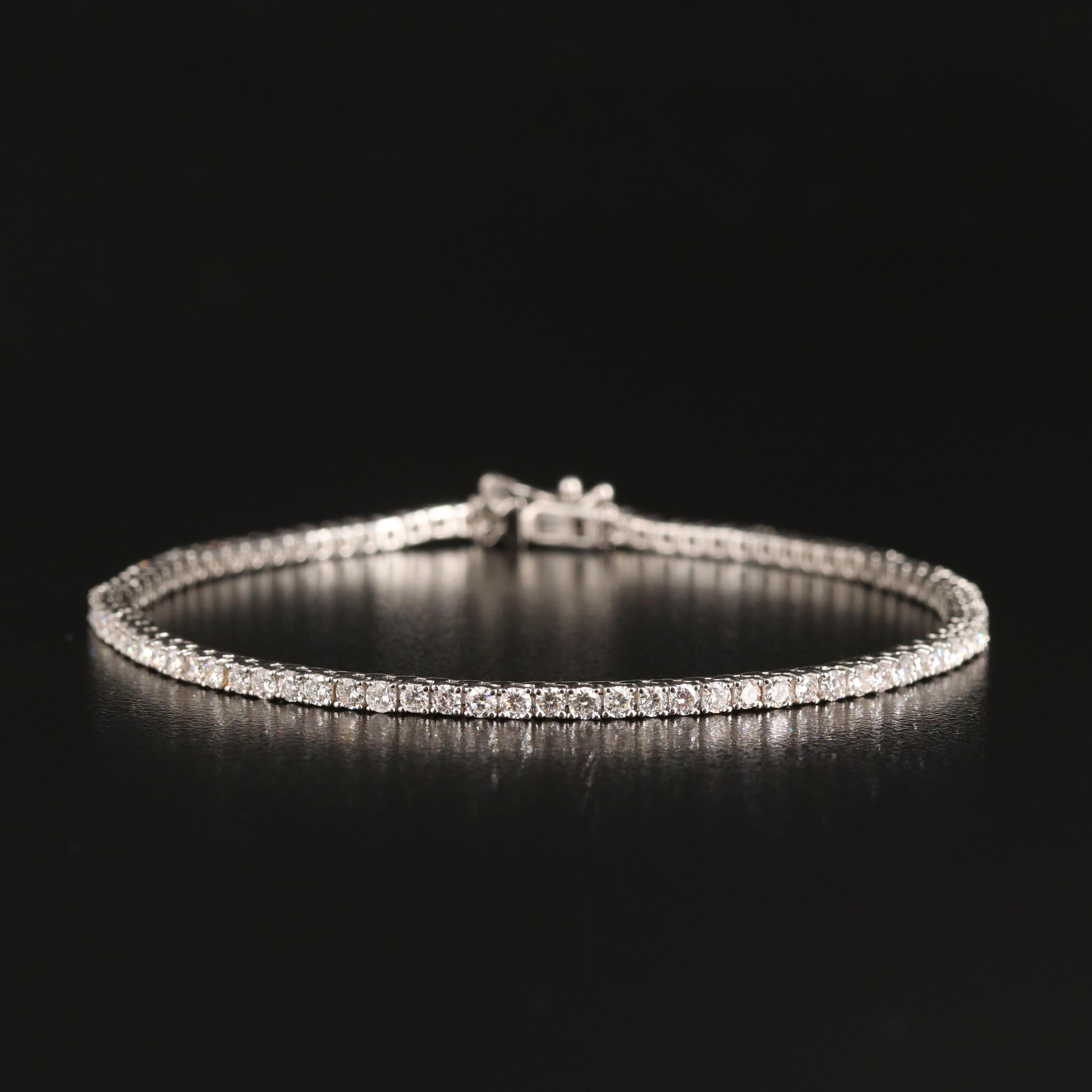 14K 3.00 CTW Lab Grown Diamond Line Bracelet with IGI Report