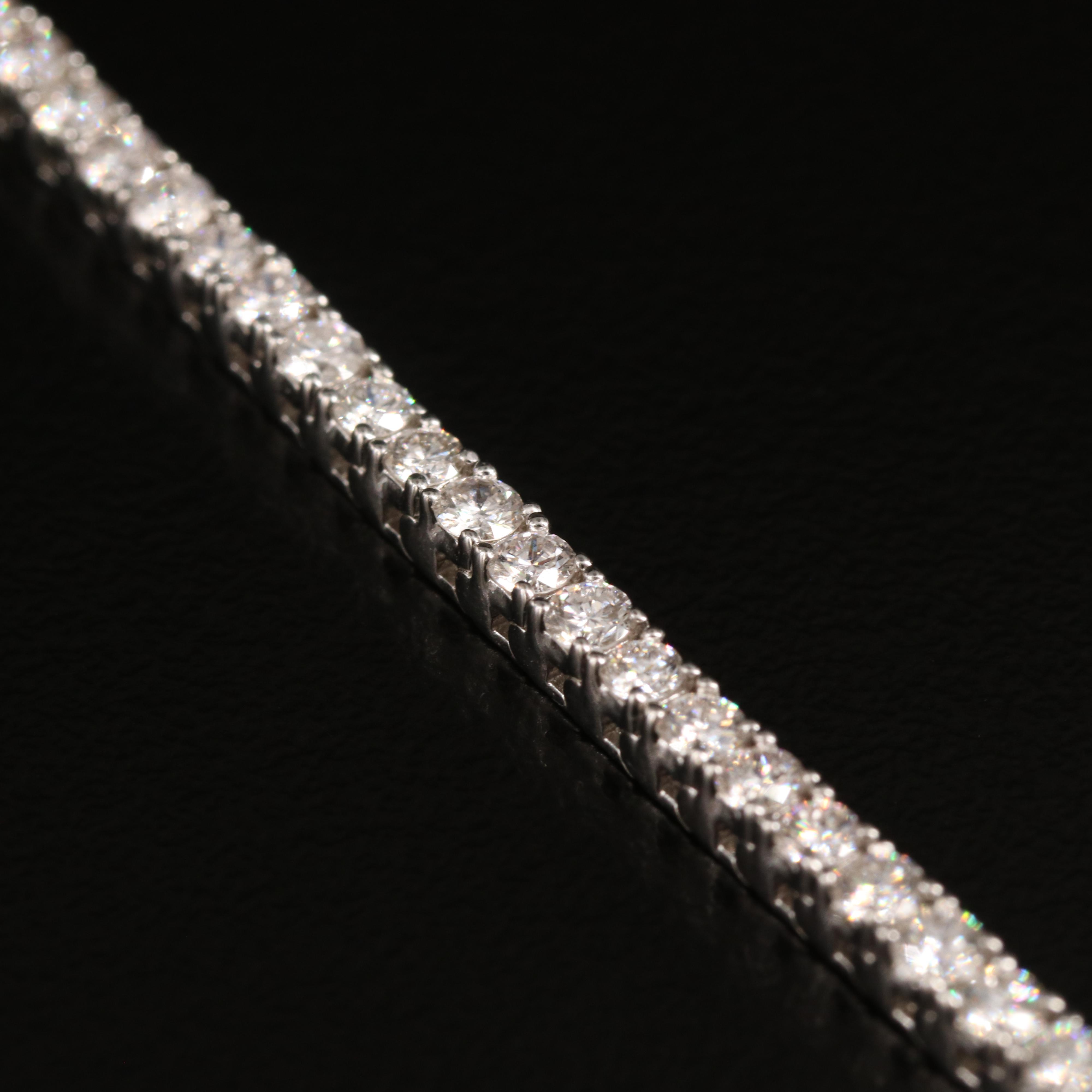 14K 3.00 CTW Lab Grown Diamond Line Bracelet with IGI Report