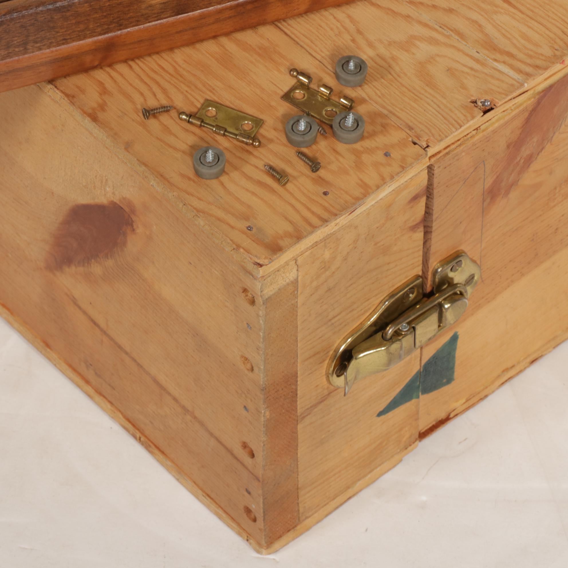 Contemporary Bench-Made Walnut and Glass Tabletop Display Cabinet