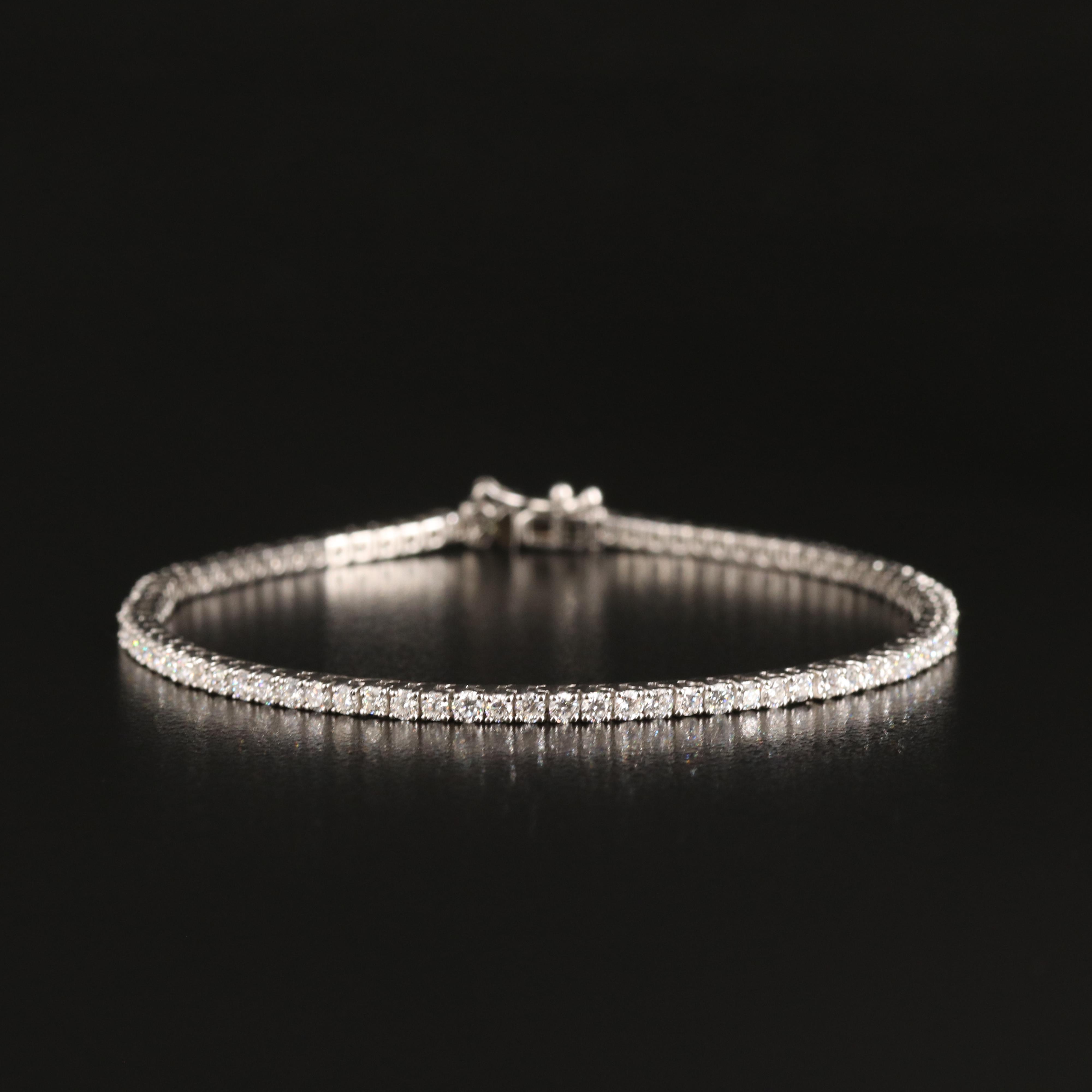 14K 3.00 CTW Lab Grown Diamond Line Bracelet with IGI Report