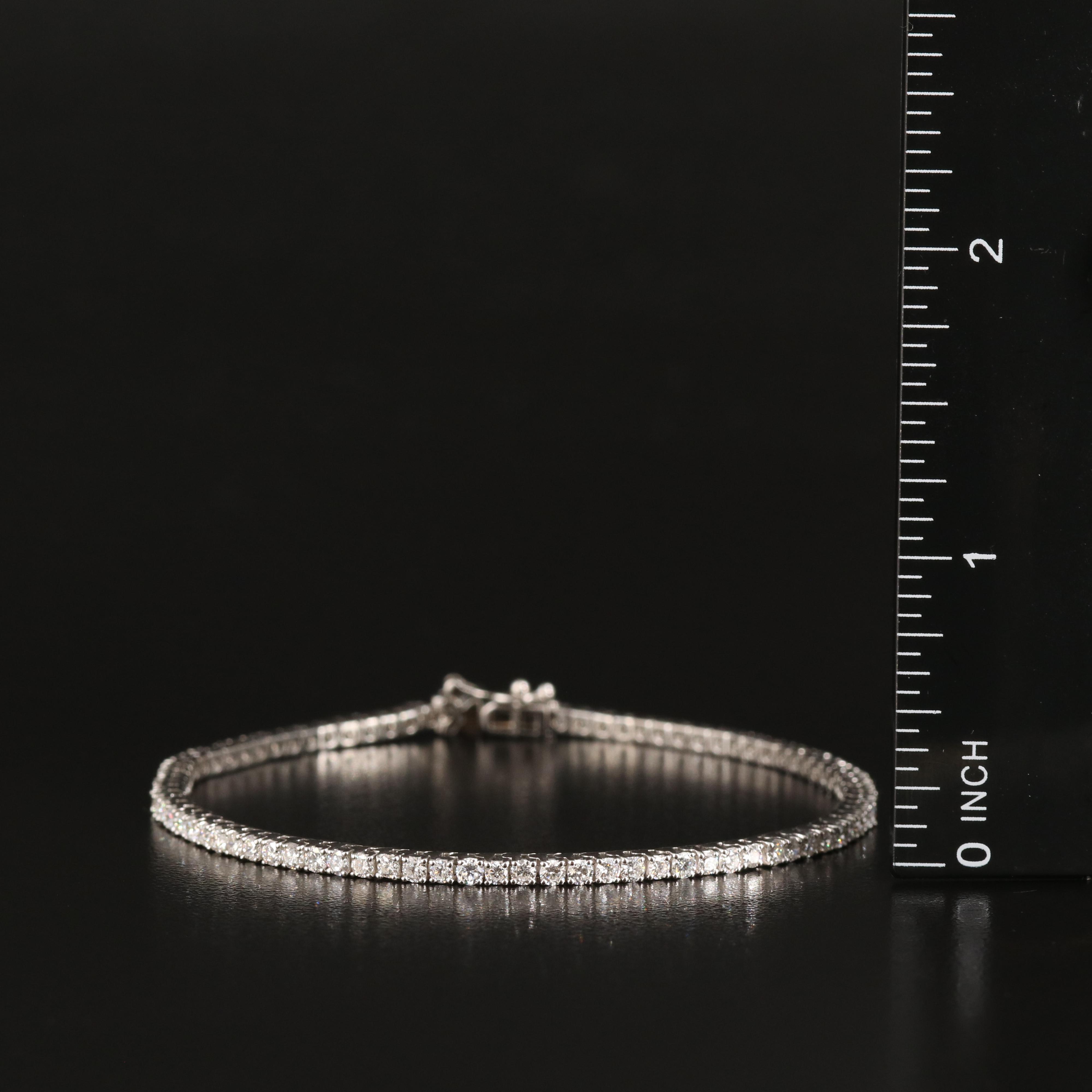 14K 3.00 CTW Lab Grown Diamond Line Bracelet with IGI Report