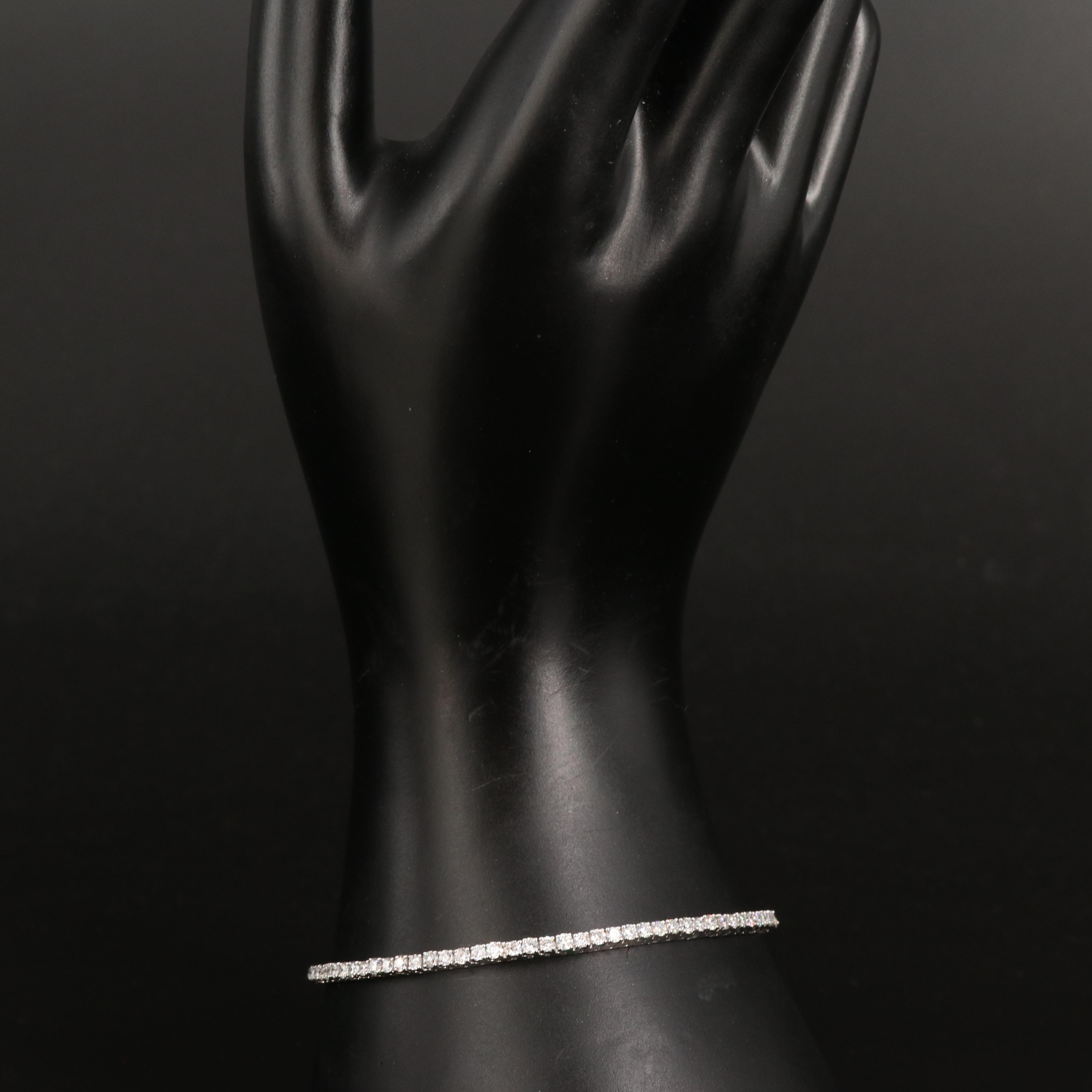 14K 3.00 CTW Lab Grown Diamond Line Bracelet with IGI Report