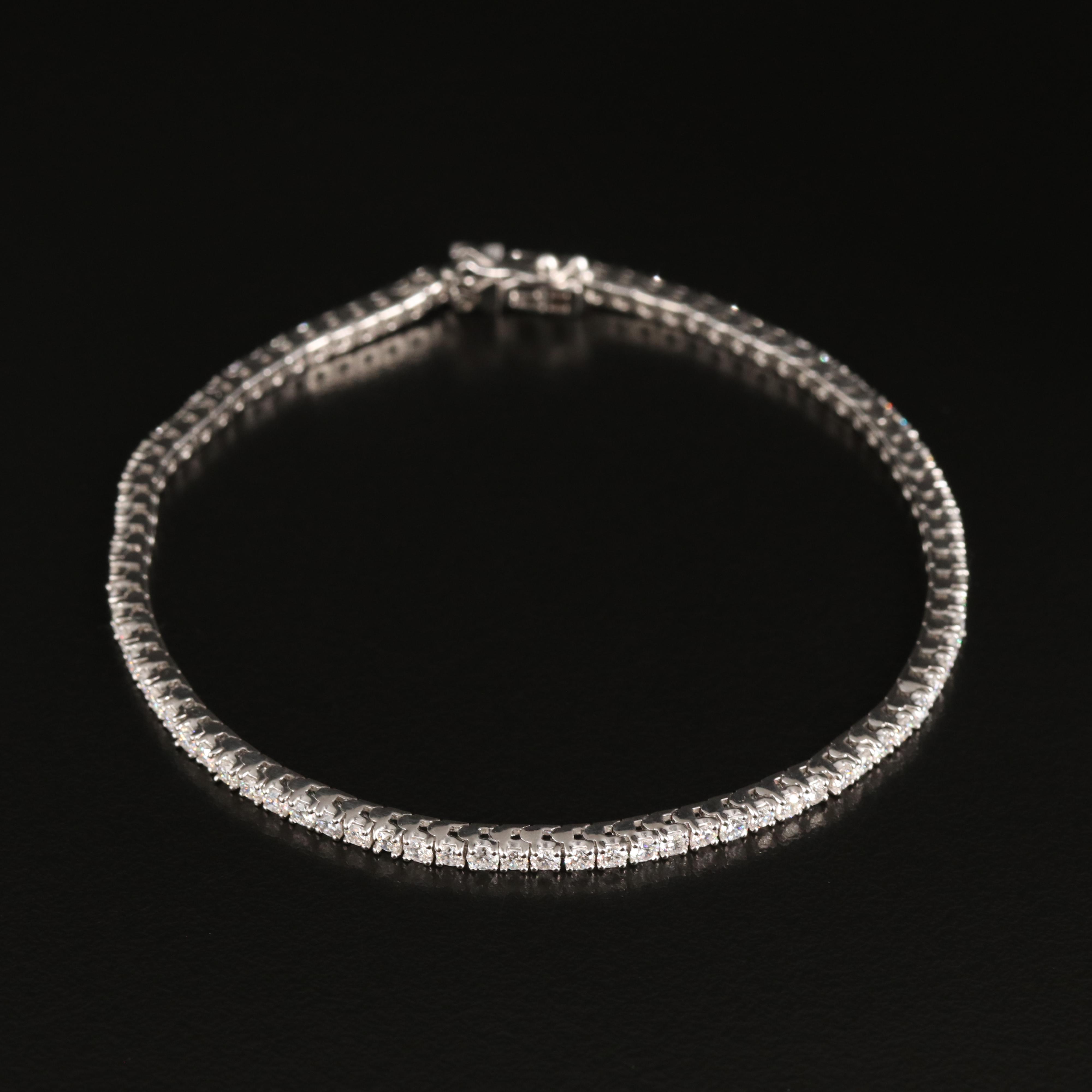 14K 3.00 CTW Lab Grown Diamond Line Bracelet with IGI Report