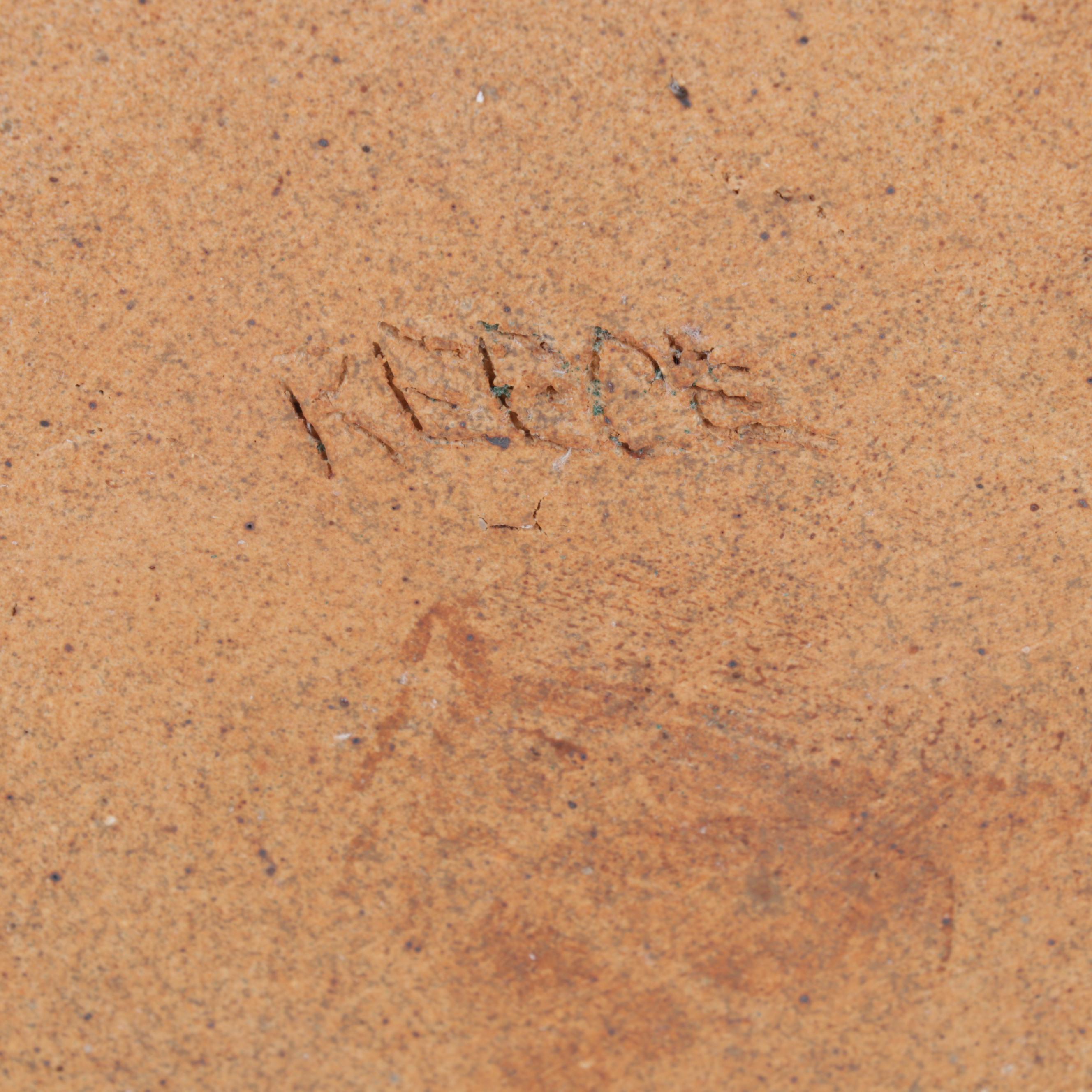 Thomas Reece Ribbon Handled Stoneware Lidded Jar