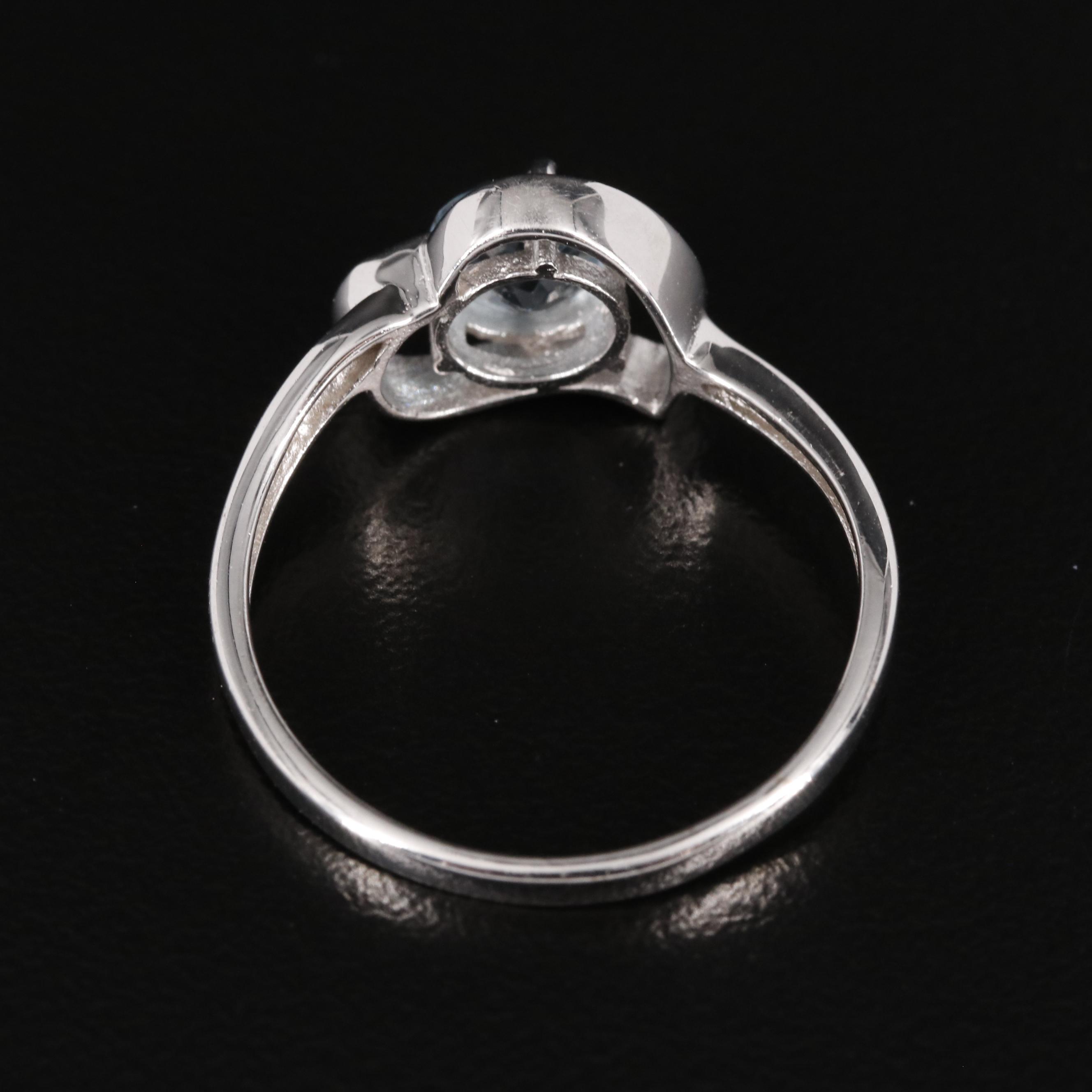 Sterling Blue Topaz Heart Ring