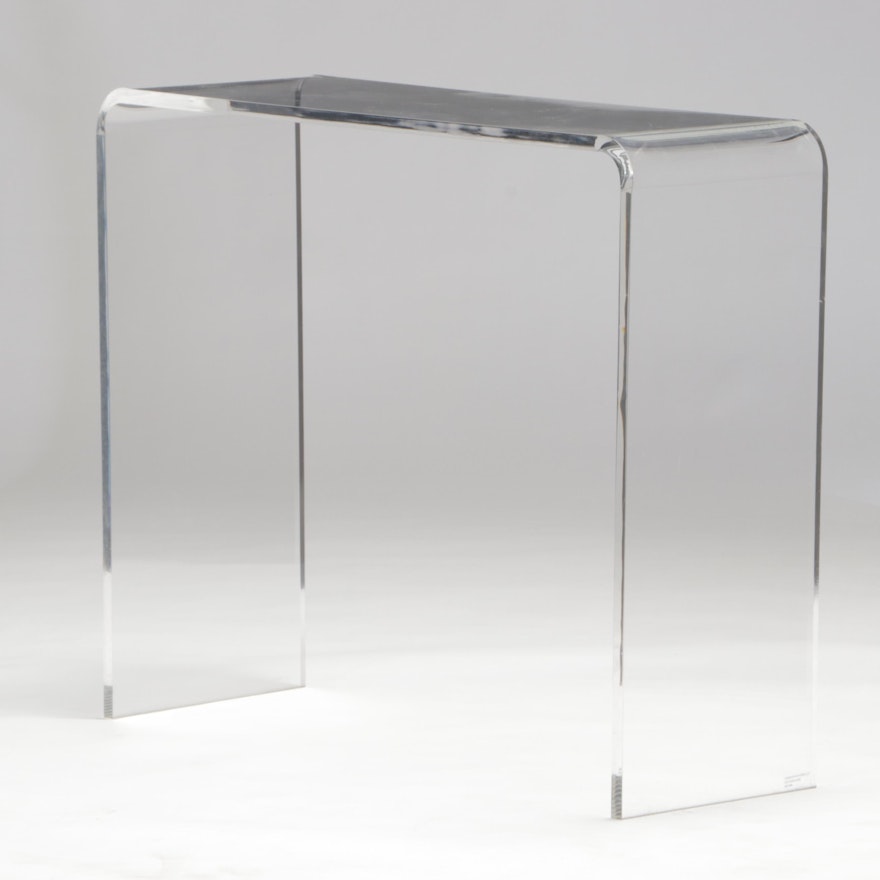 Modernist Style Acrylic "Waterfall" Side Table