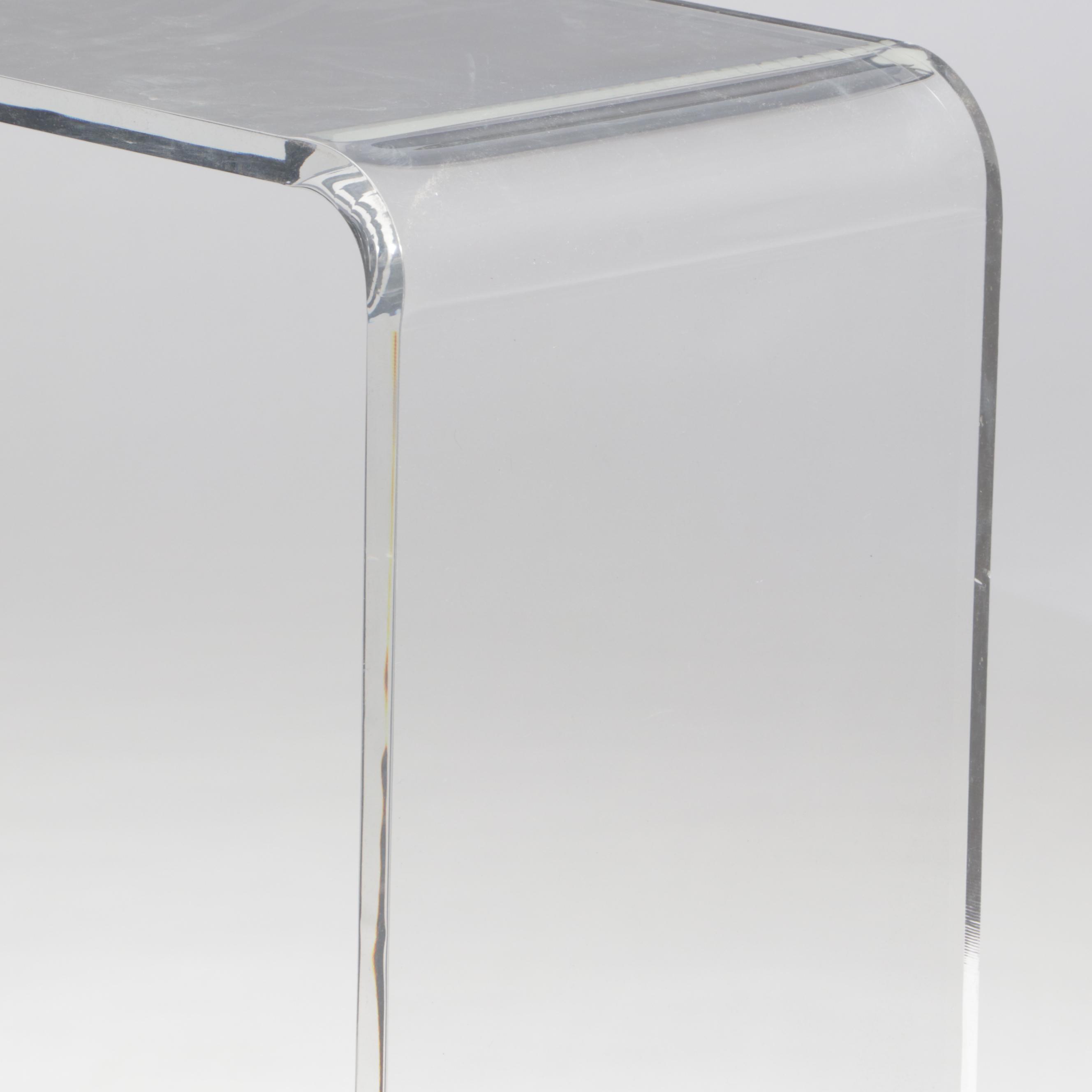 Modernist Style Acrylic "Waterfall" Side Table