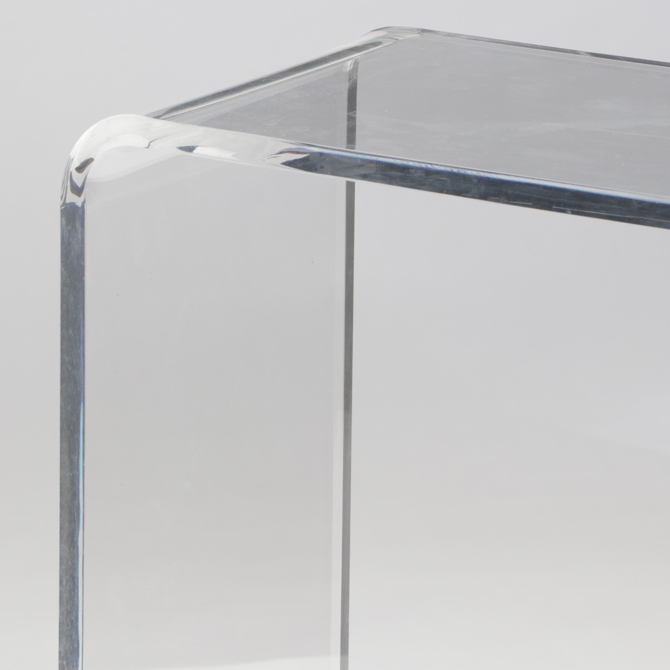 Modernist Style Acrylic "Waterfall" Side Table
