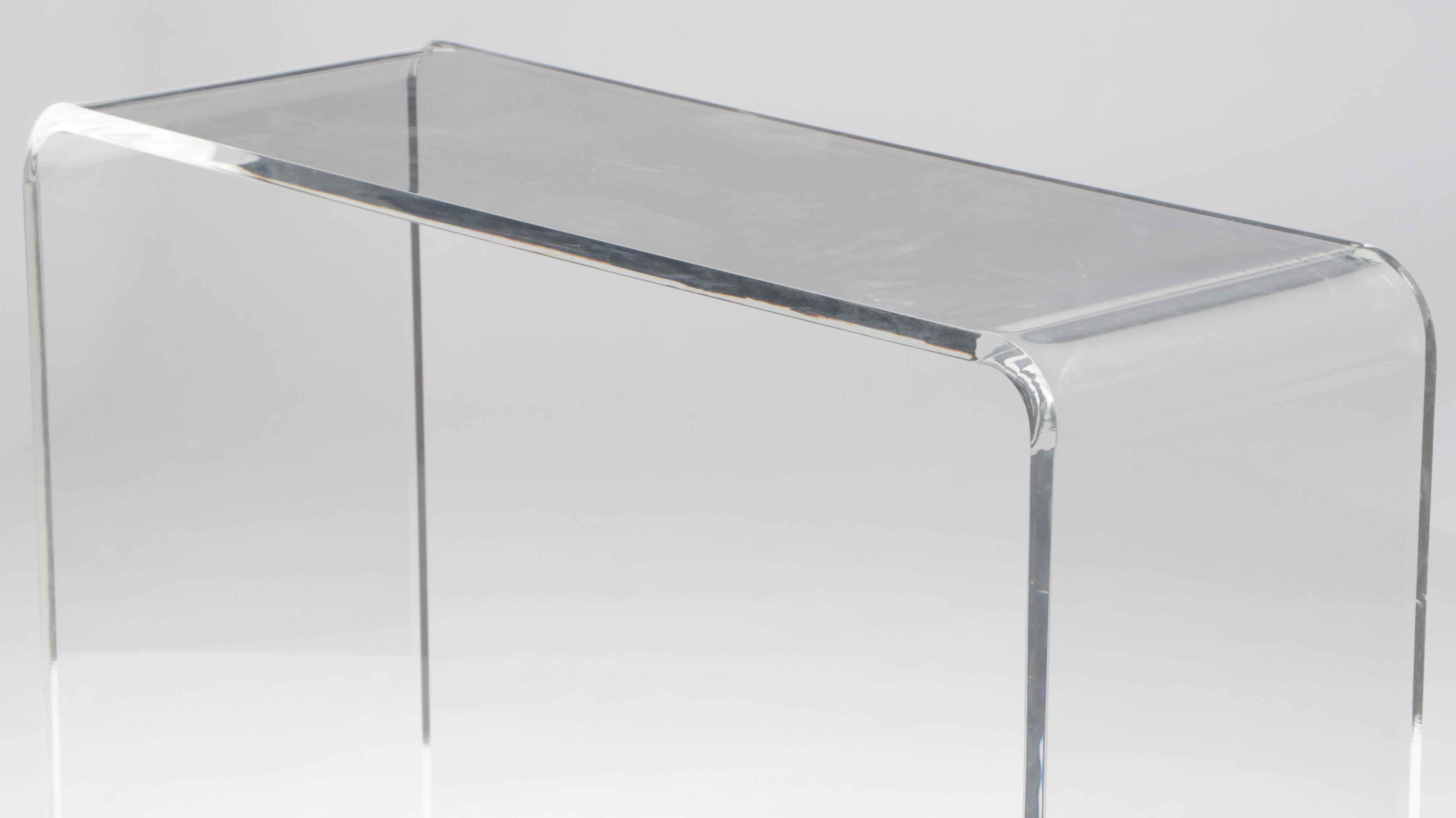 Modernist Style Acrylic "Waterfall" Side Table