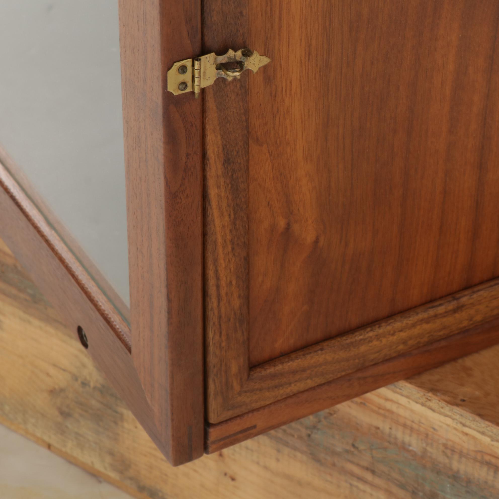 Contemporary Bench-Made Walnut and Glass Tabletop Display Case