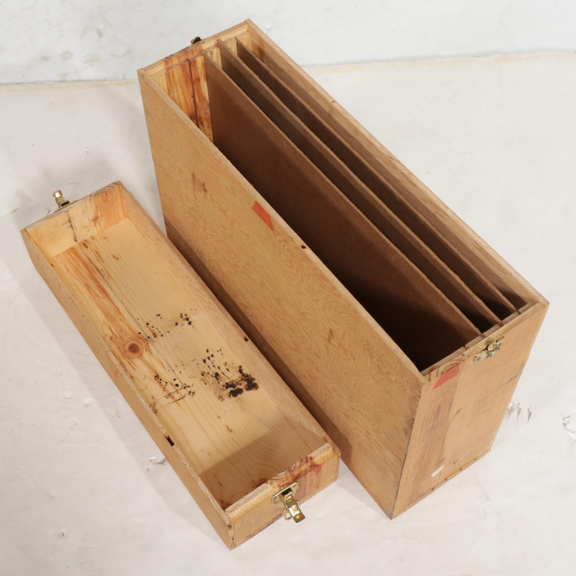 Contemporary Bench-Made Walnut and Glass Tabletop Display Case