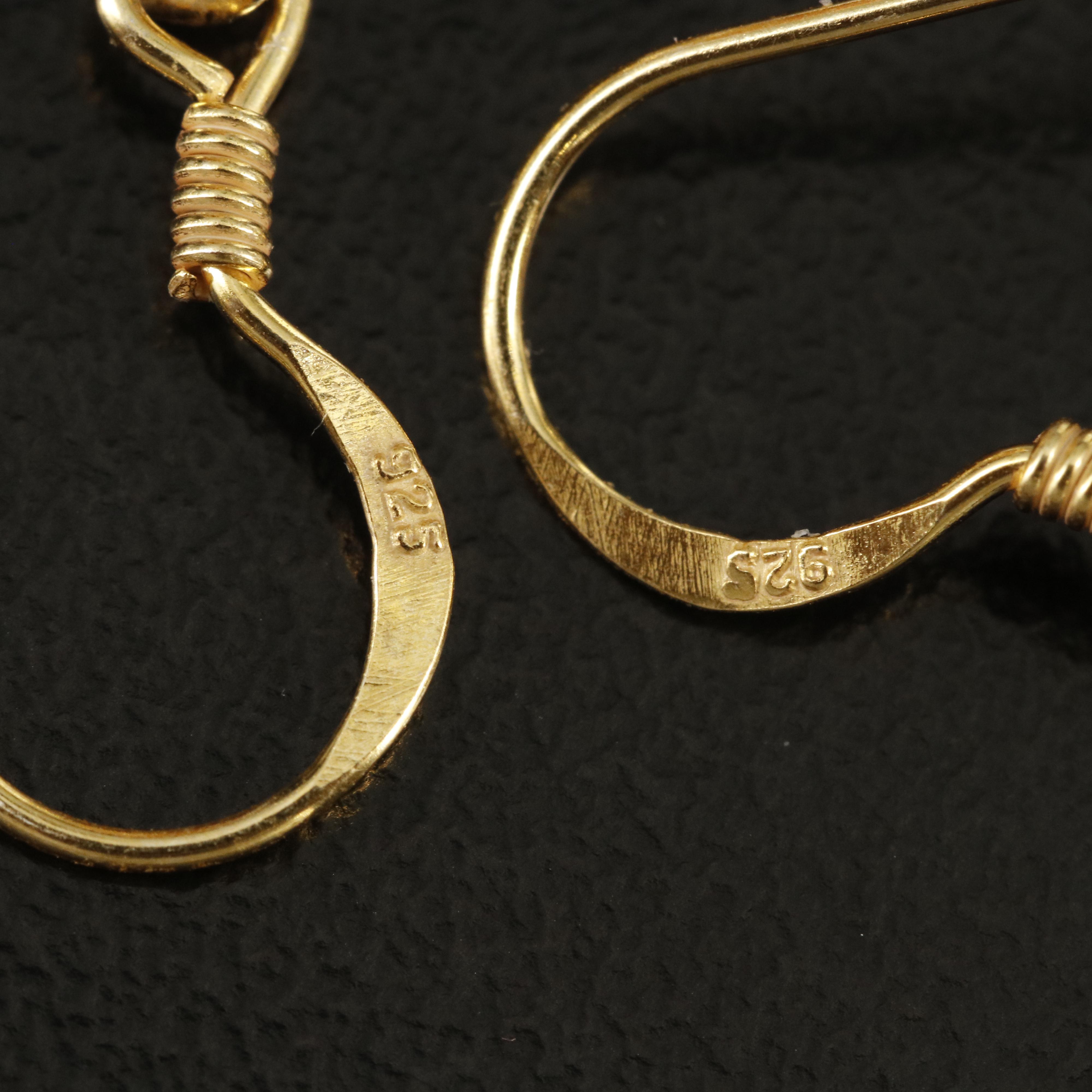 Sterling Cultured Pearl Ruby and Sapphire Coiled Snake Dangle Earrings