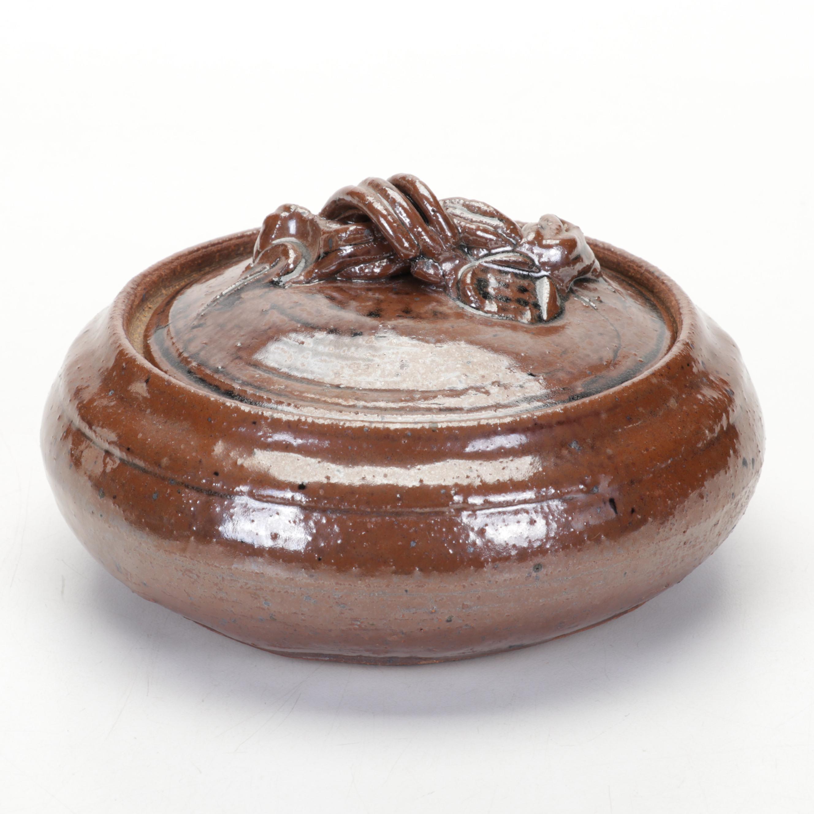 Betty Talbott and Other Studio Glazed Stoneware Lidded Vessels