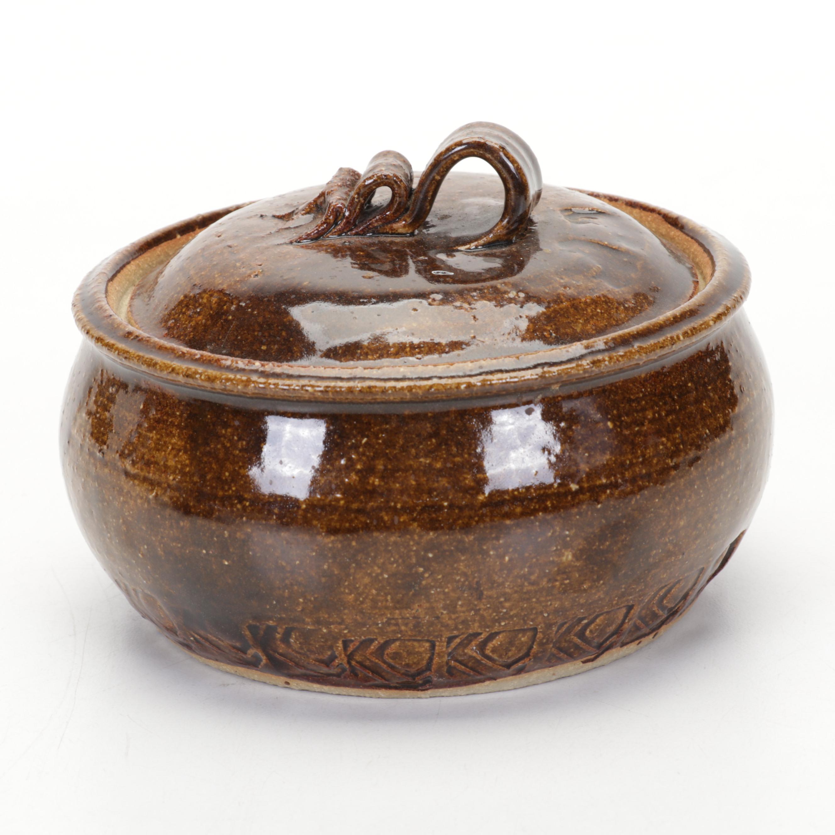 Betty Talbott and Other Studio Glazed Stoneware Lidded Vessels