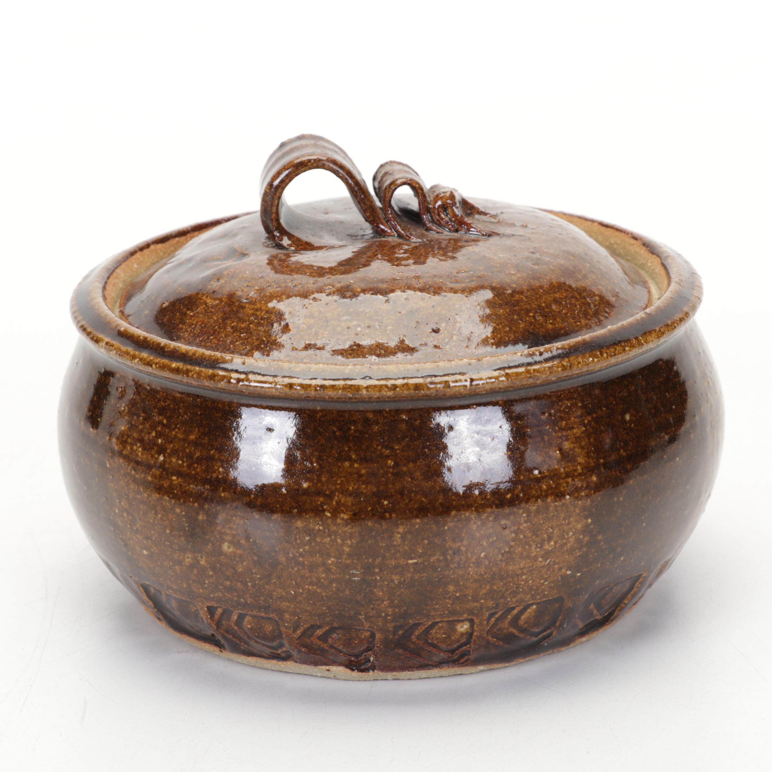 Betty Talbott and Other Studio Glazed Stoneware Lidded Vessels