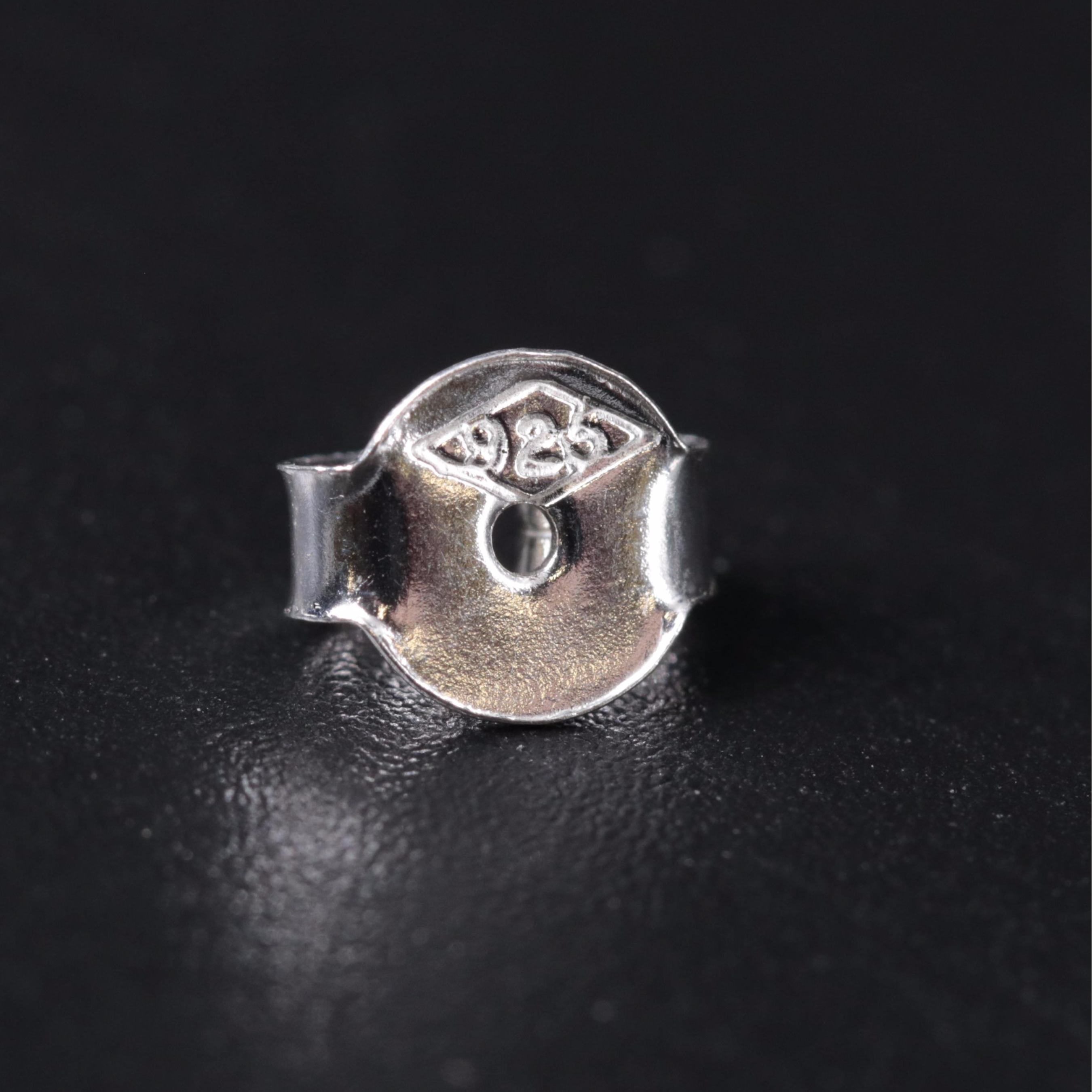 Sterling Silver Stud Earring Duo Including Sapphire and Topaz