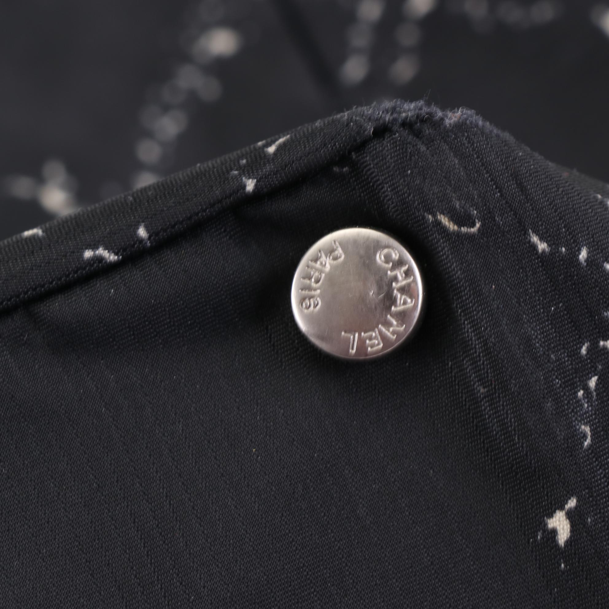 Chanel Travel Line Printed Black Nylon Tote Bag