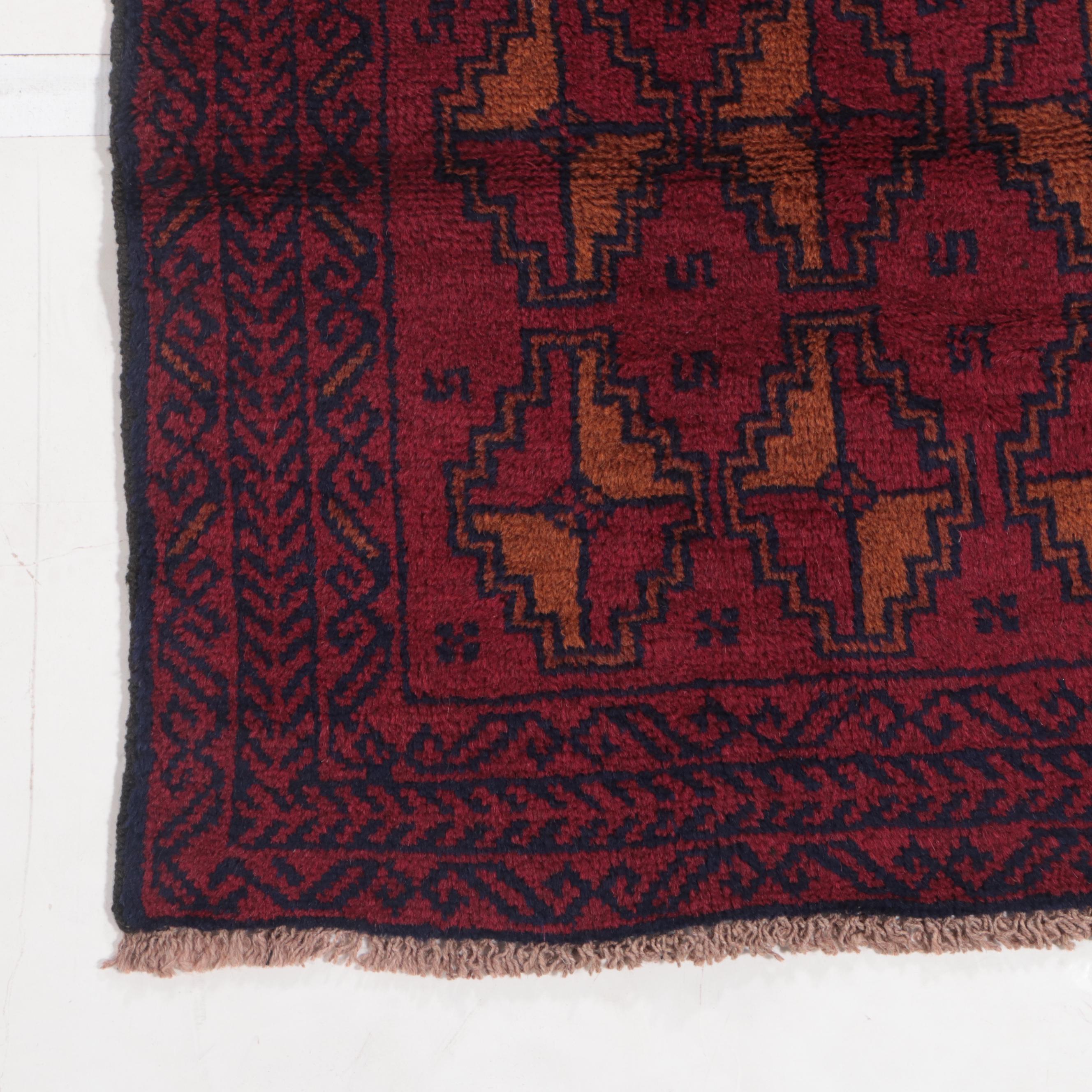 2'8 x 4'11 Hand-Knotted Afghan Taimani Accent Rug