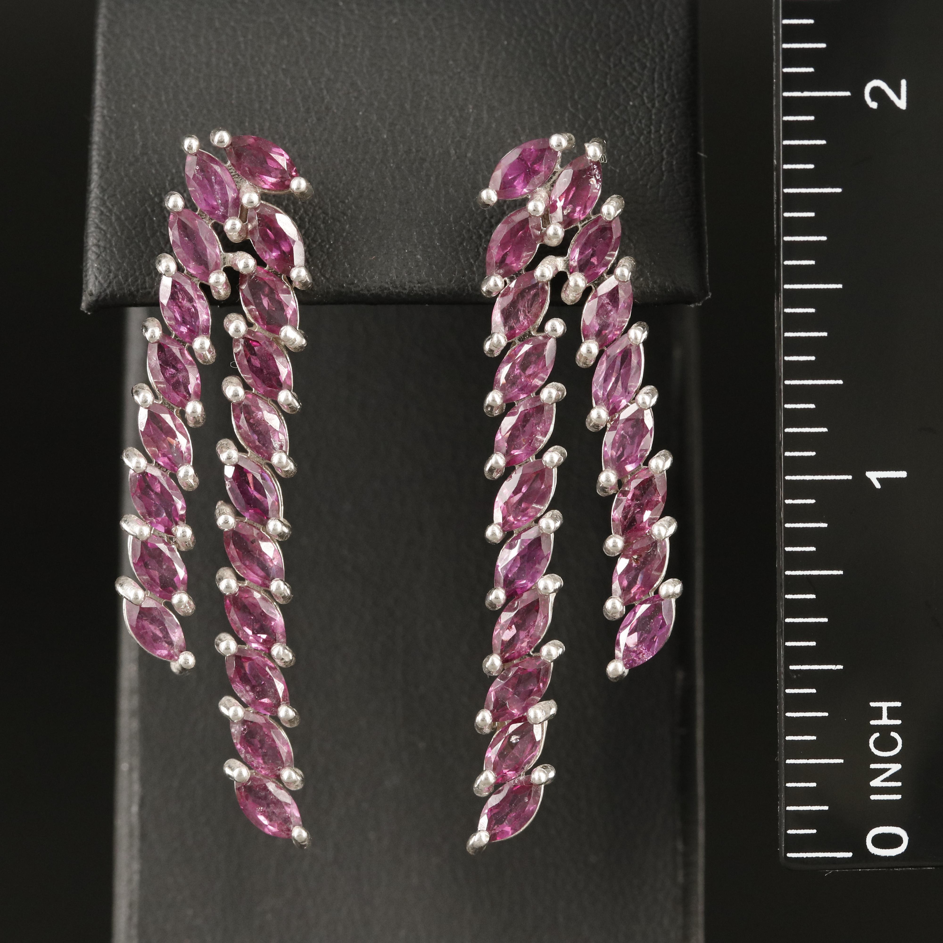 Sterling Rhodolite Garnet Earrings