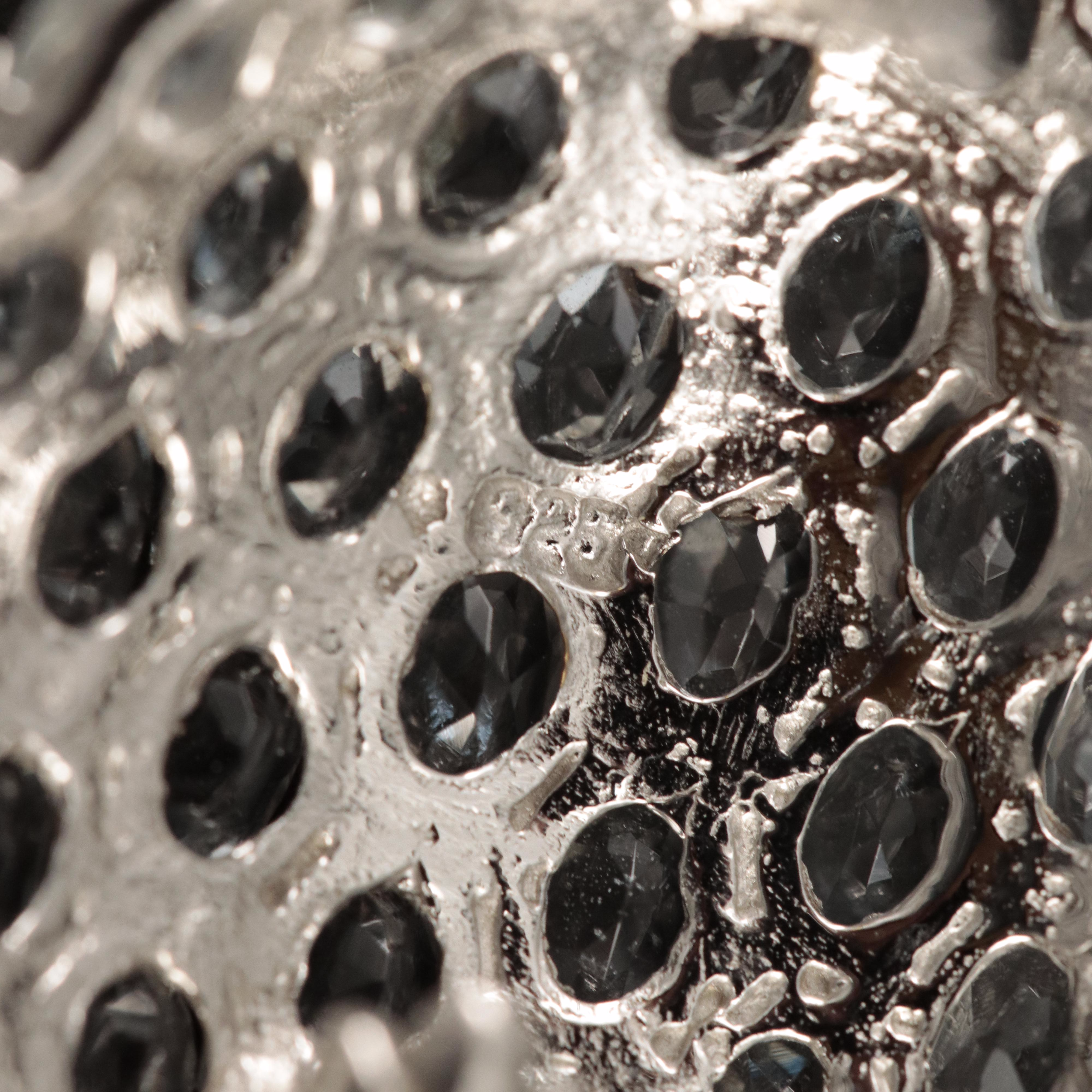 Sterling Aquamarine Cluster Earrings