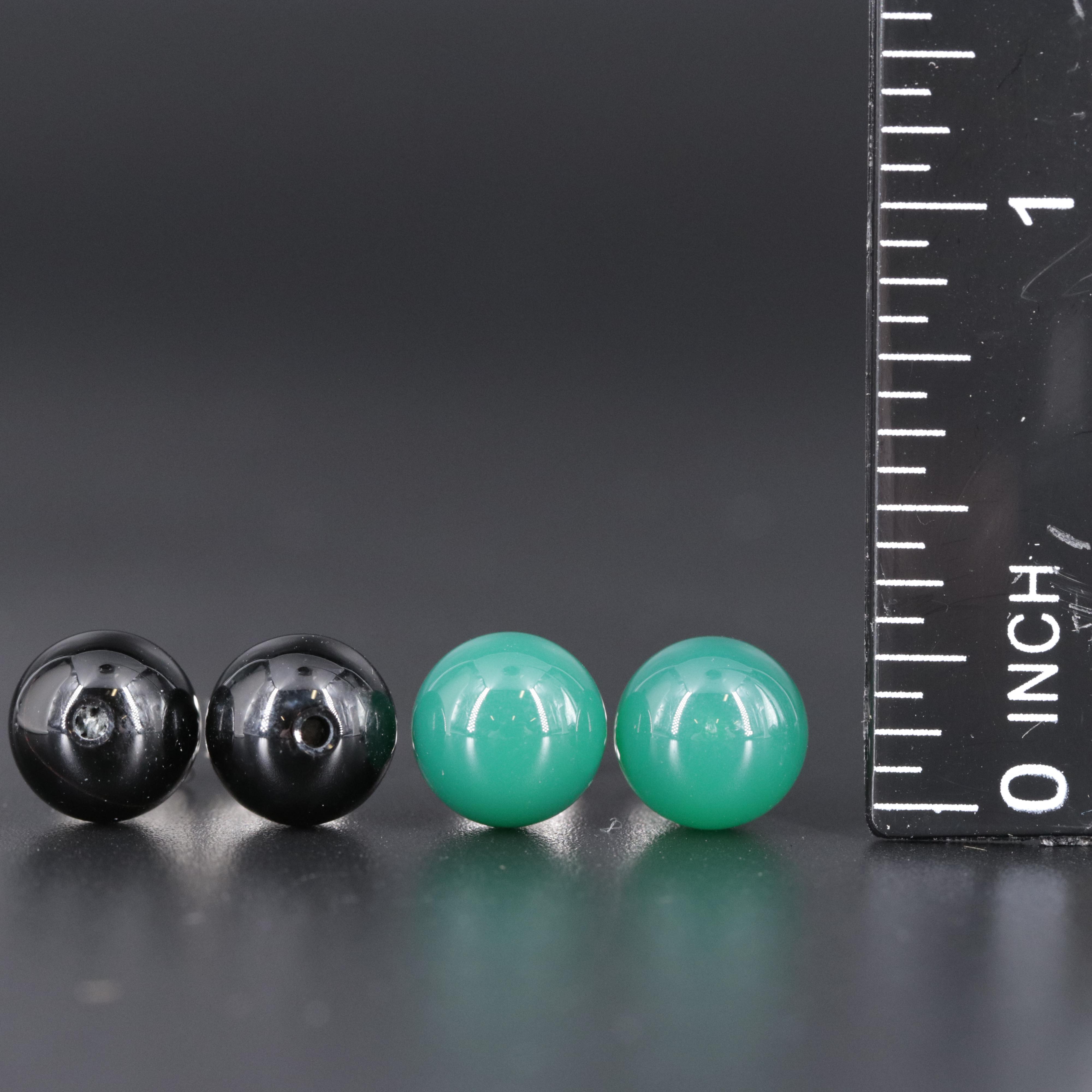 Sterling Silver Gemstone Stud Earrings