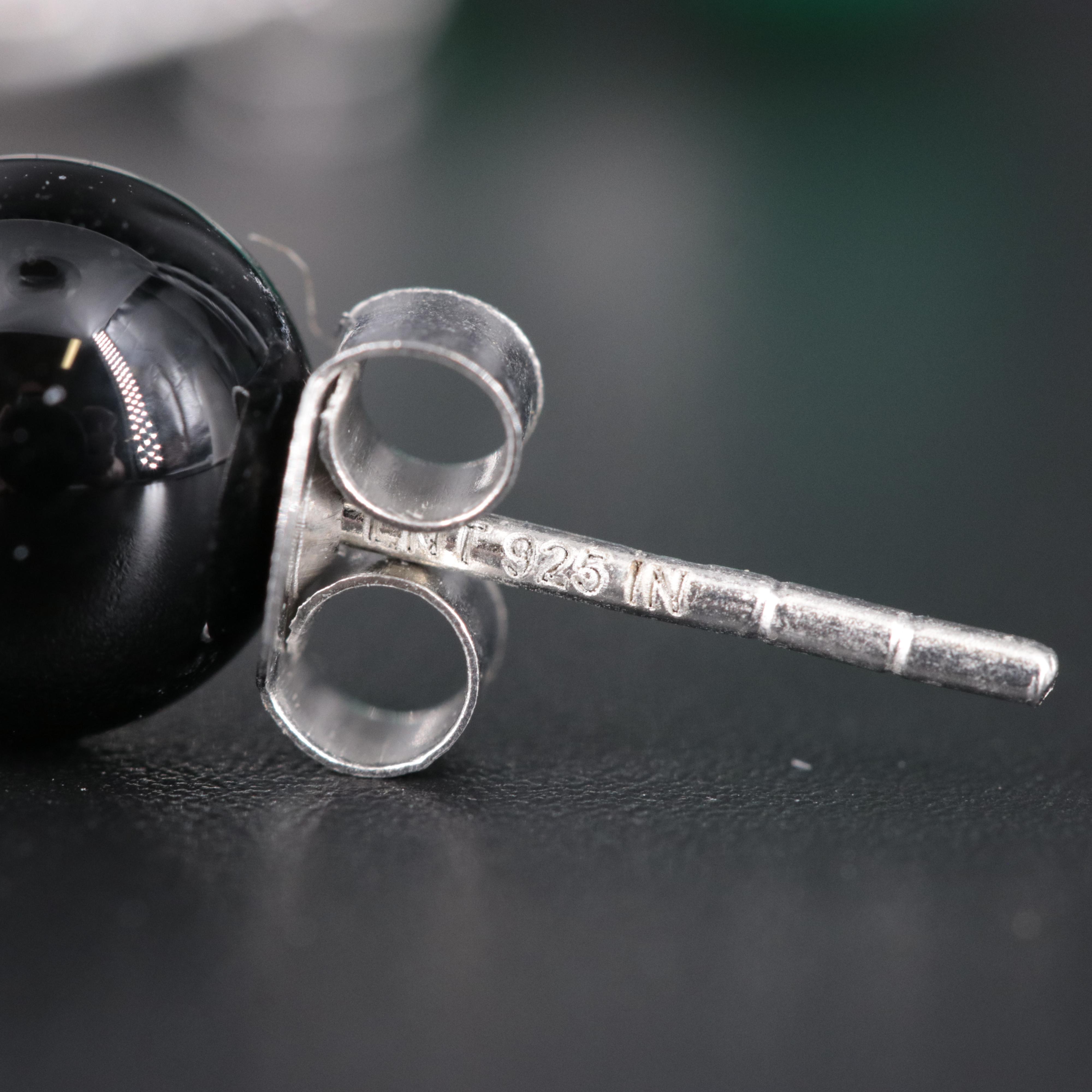 Sterling Silver Gemstone Stud Earrings