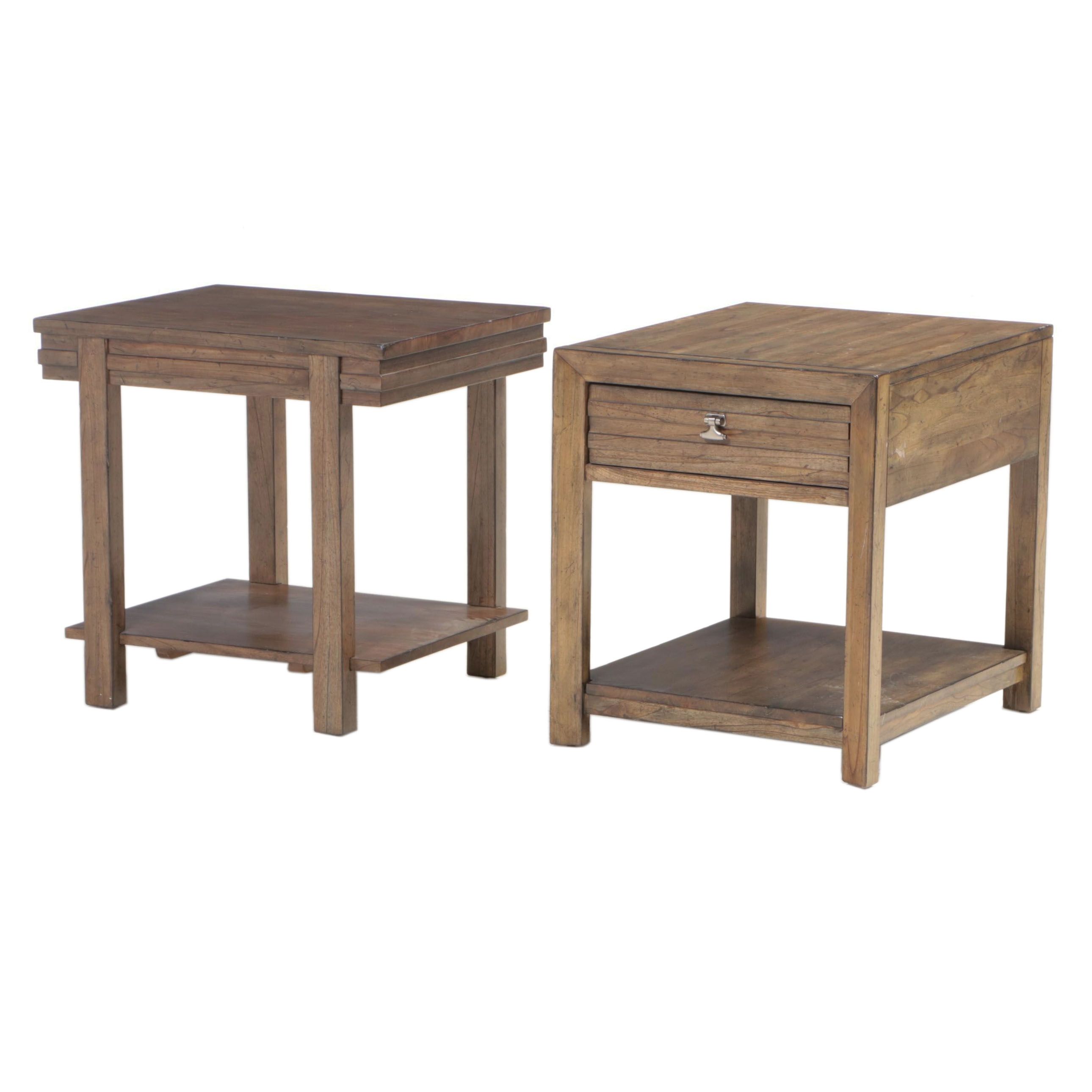 Two Kincaid "Montreat" White Cedar Side Tables