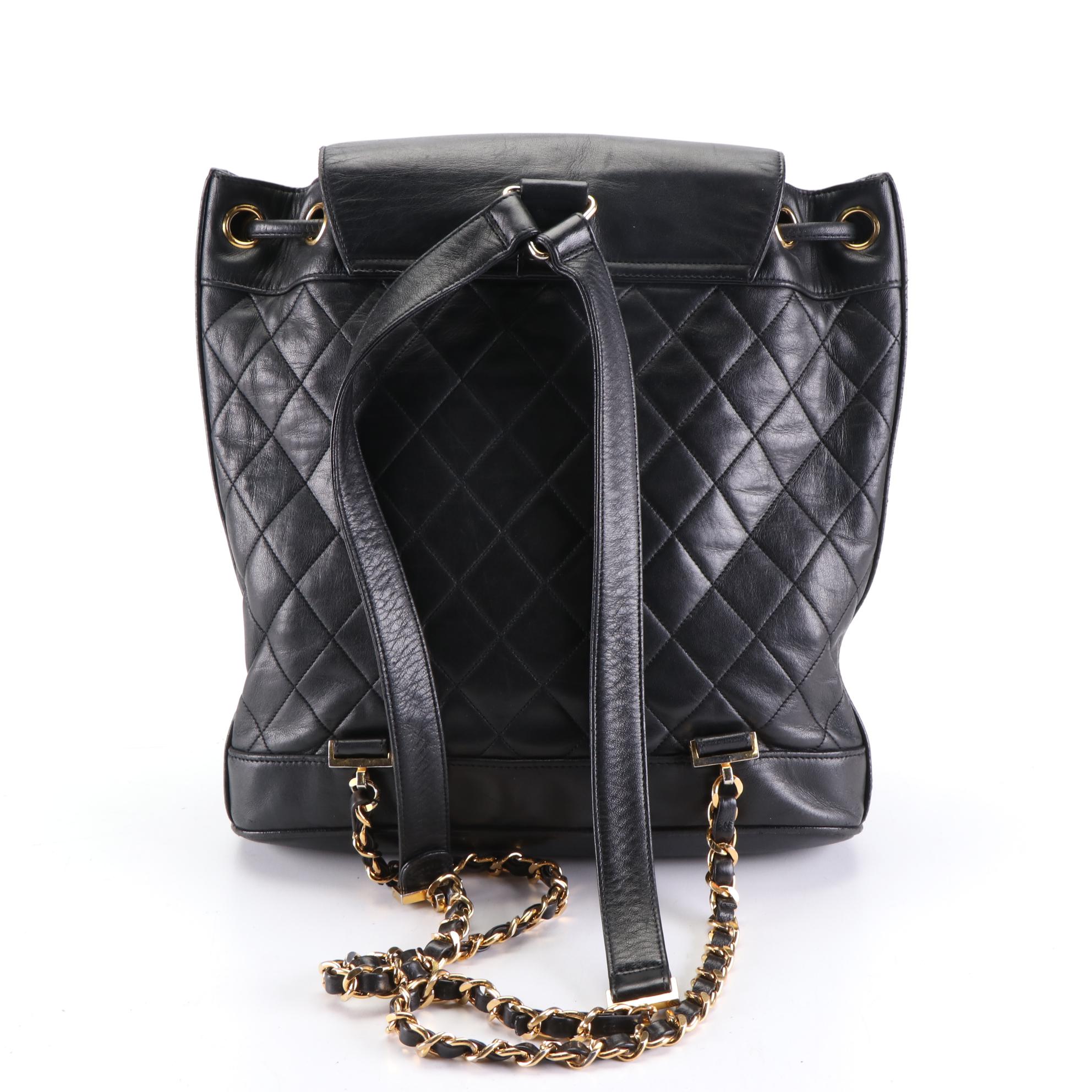 Chanel Chain Backpack in Quilted Lambskin with Pouch
