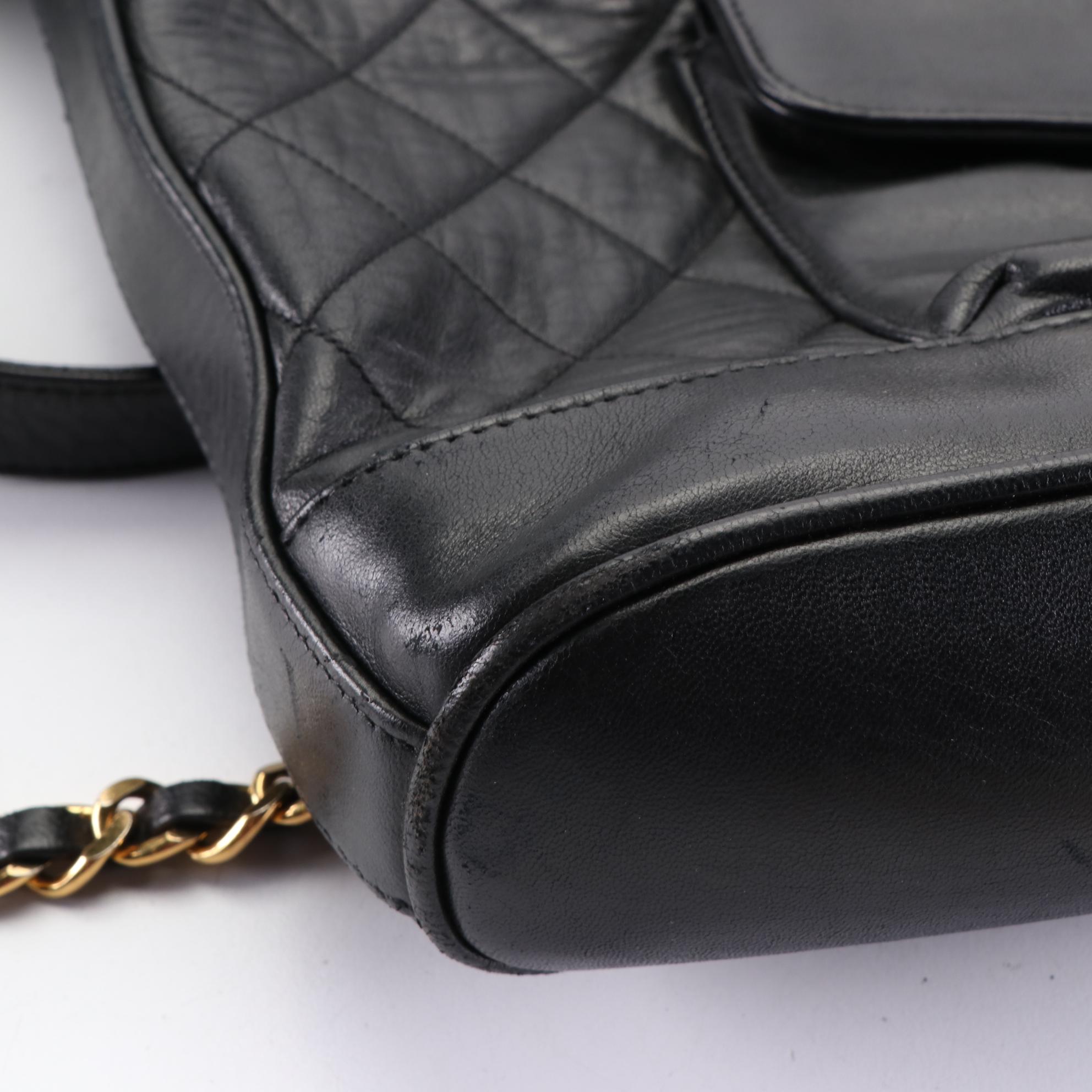 Chanel Chain Backpack in Quilted Lambskin with Pouch
