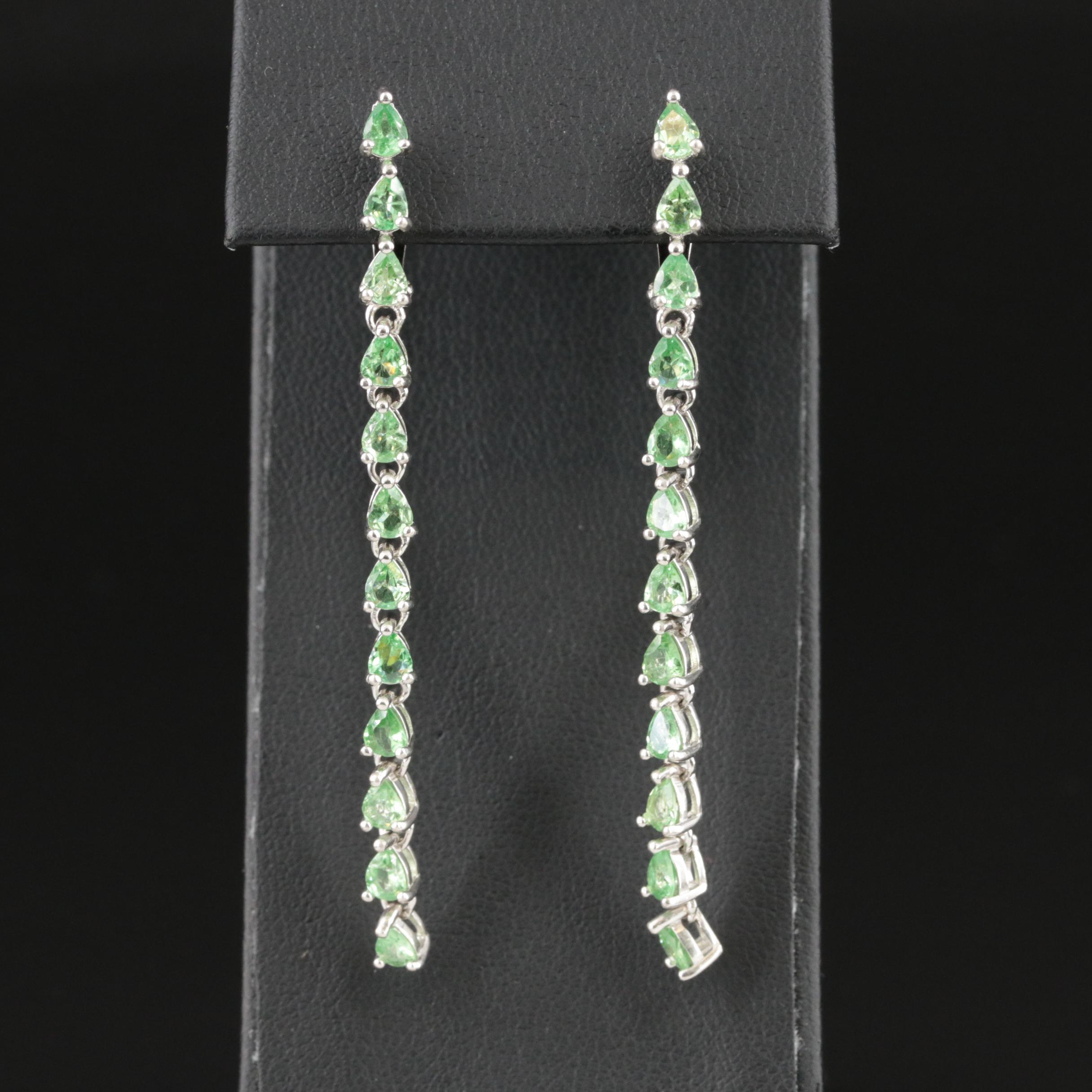 Sterling Diopside Earrings