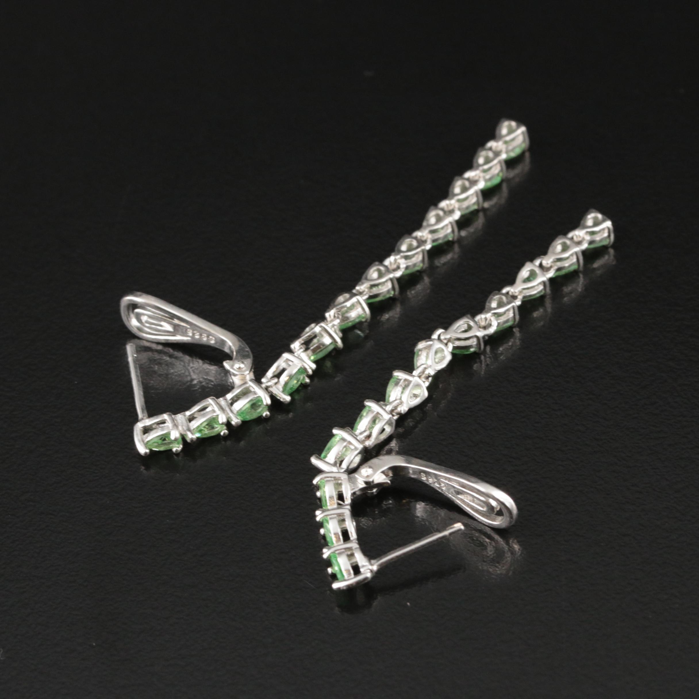 Sterling Diopside Earrings