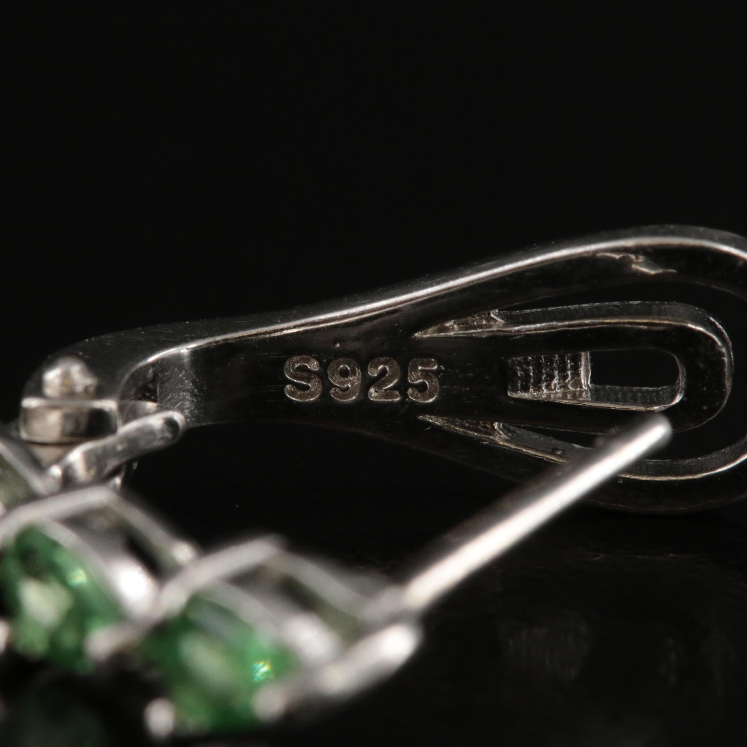 Sterling Diopside Earrings