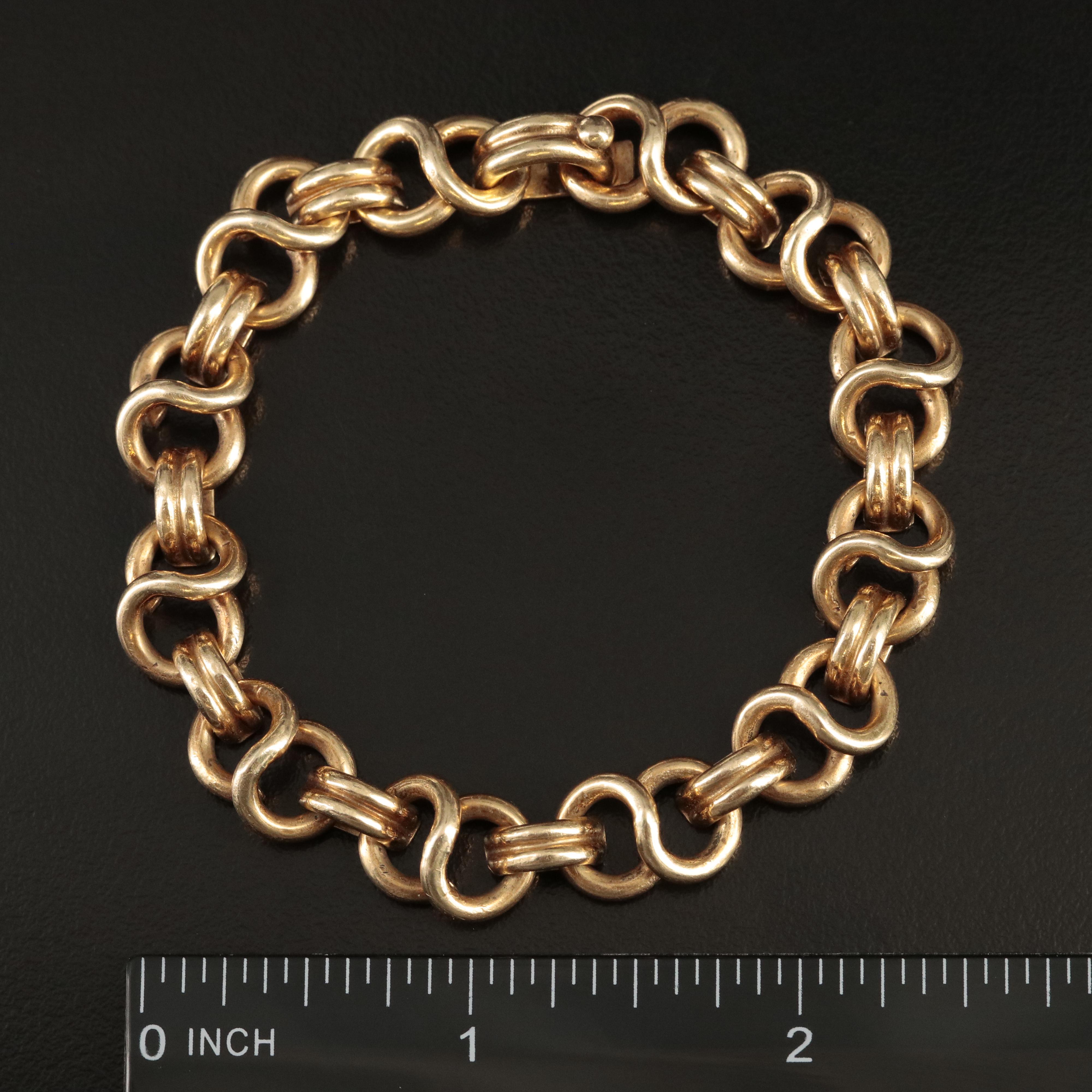 14K Gold Infinity Link Bracelet