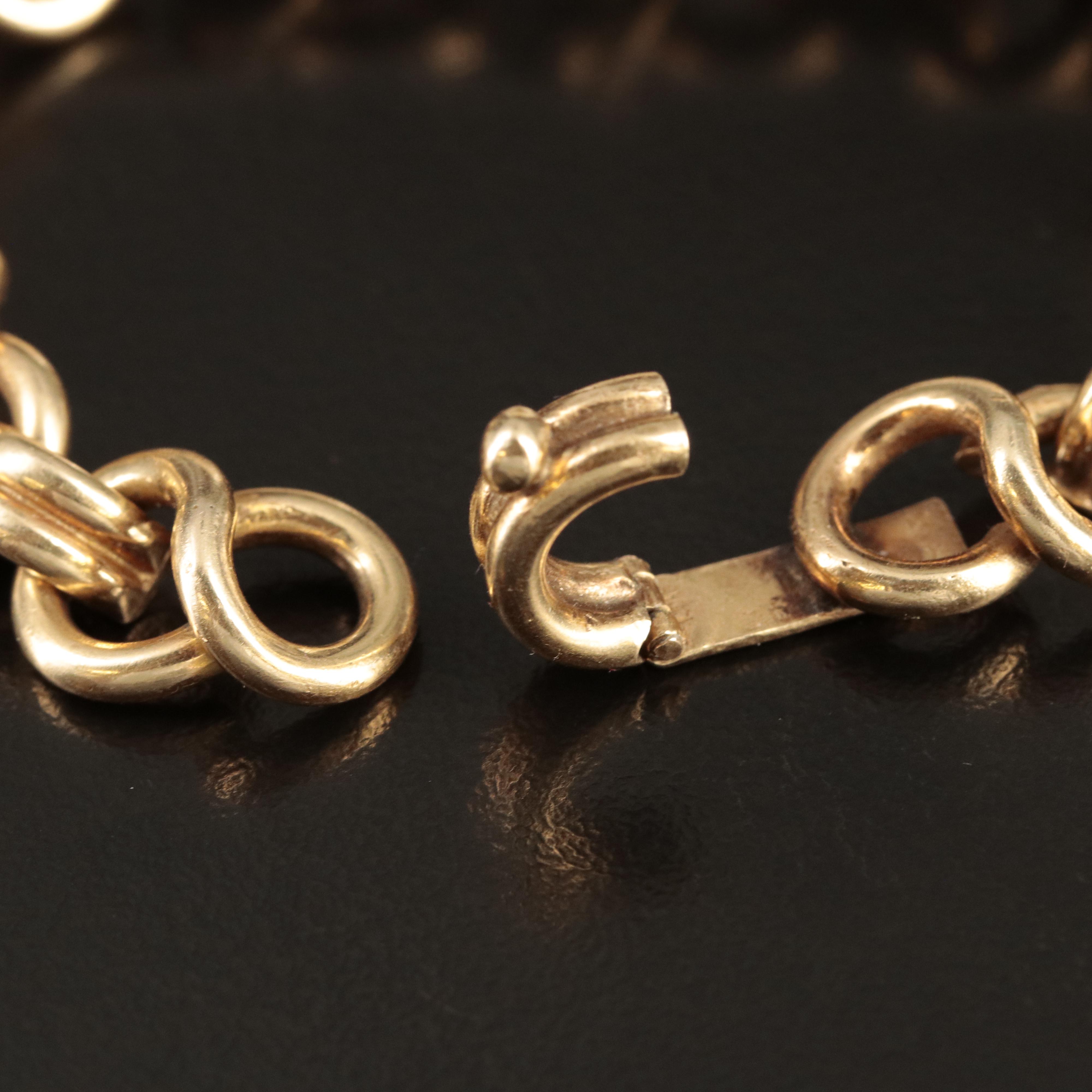 14K Gold Infinity Link Bracelet