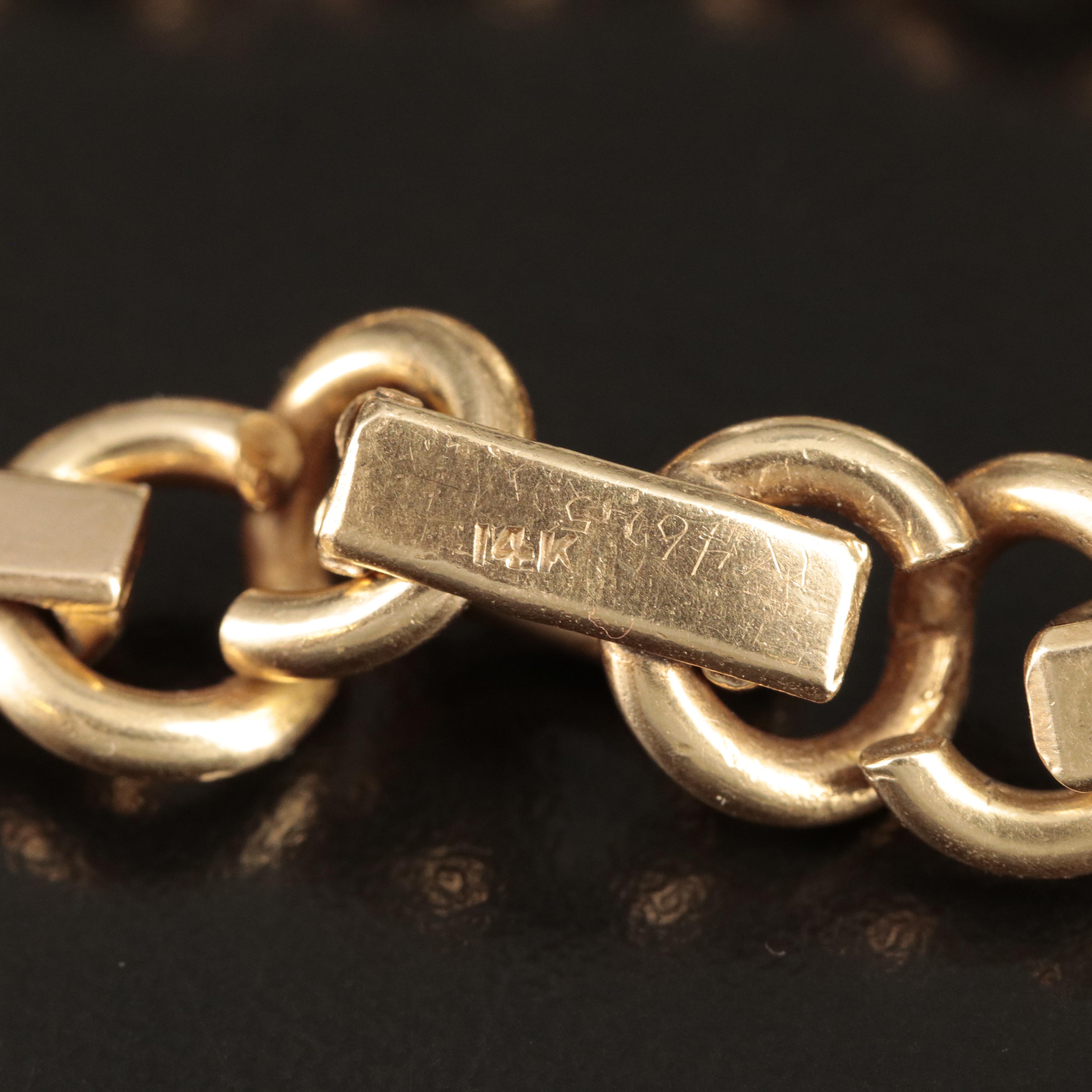 14K Gold Infinity Link Bracelet