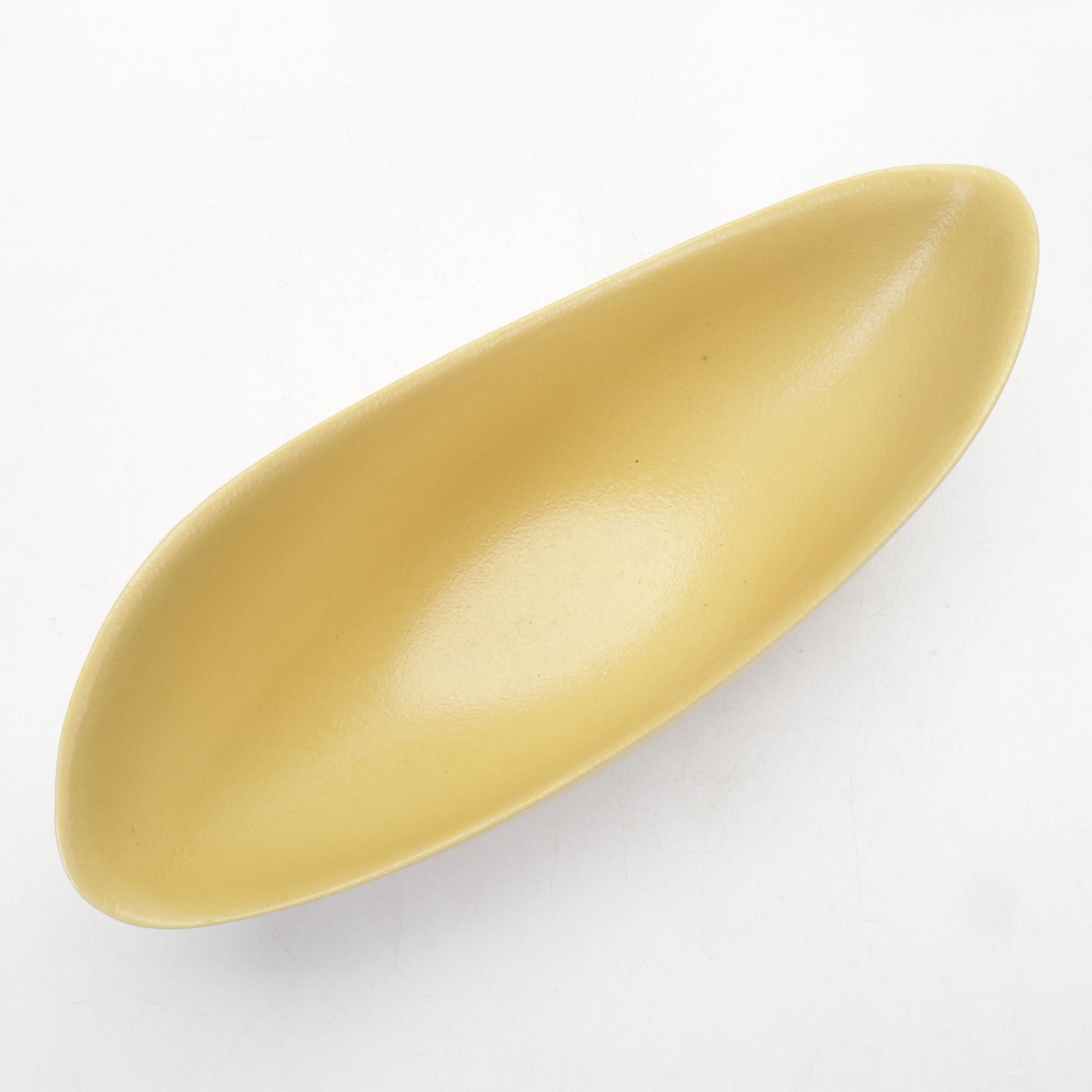 Mid Century Modern Console Bowl with Studio Pottery and Other Décor