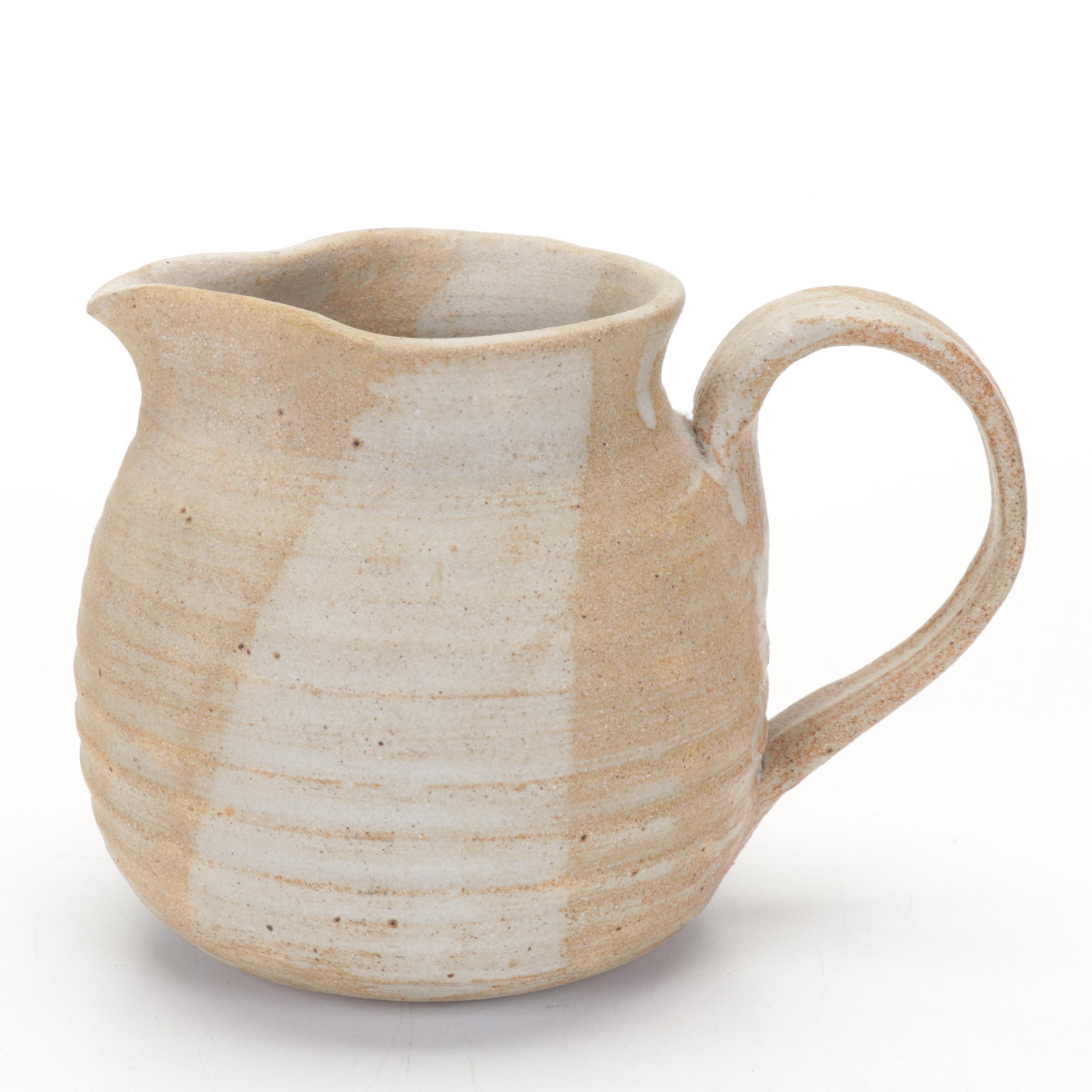 Mid Century Modern Console Bowl with Studio Pottery and Other Décor