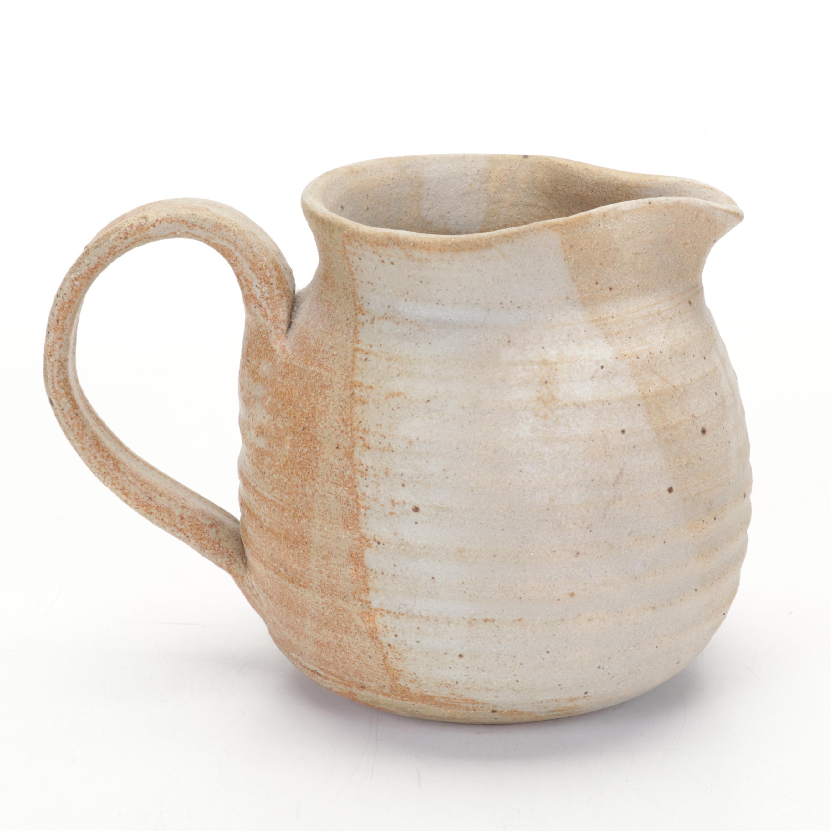 Mid Century Modern Console Bowl with Studio Pottery and Other Décor