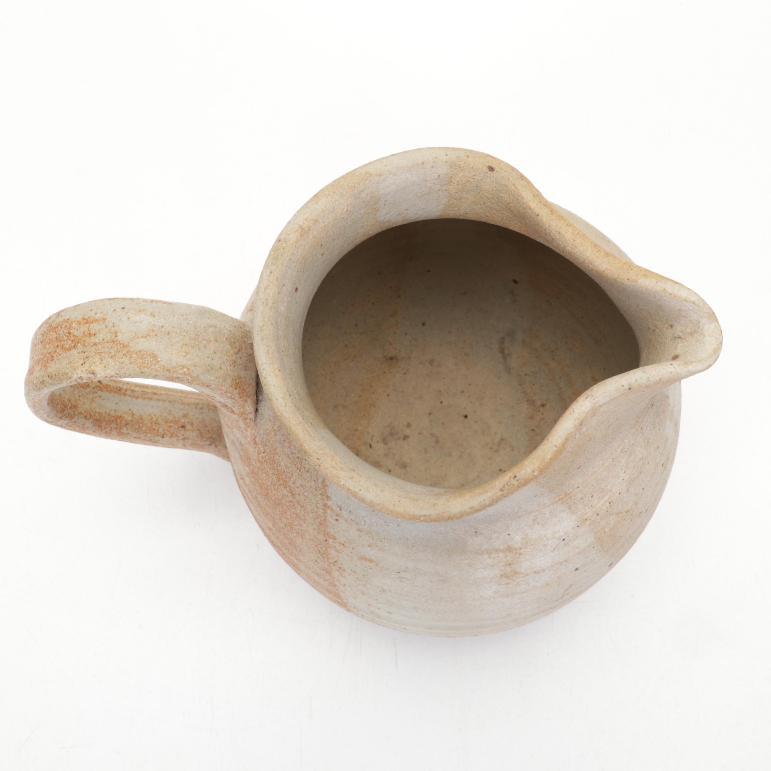 Mid Century Modern Console Bowl with Studio Pottery and Other Décor