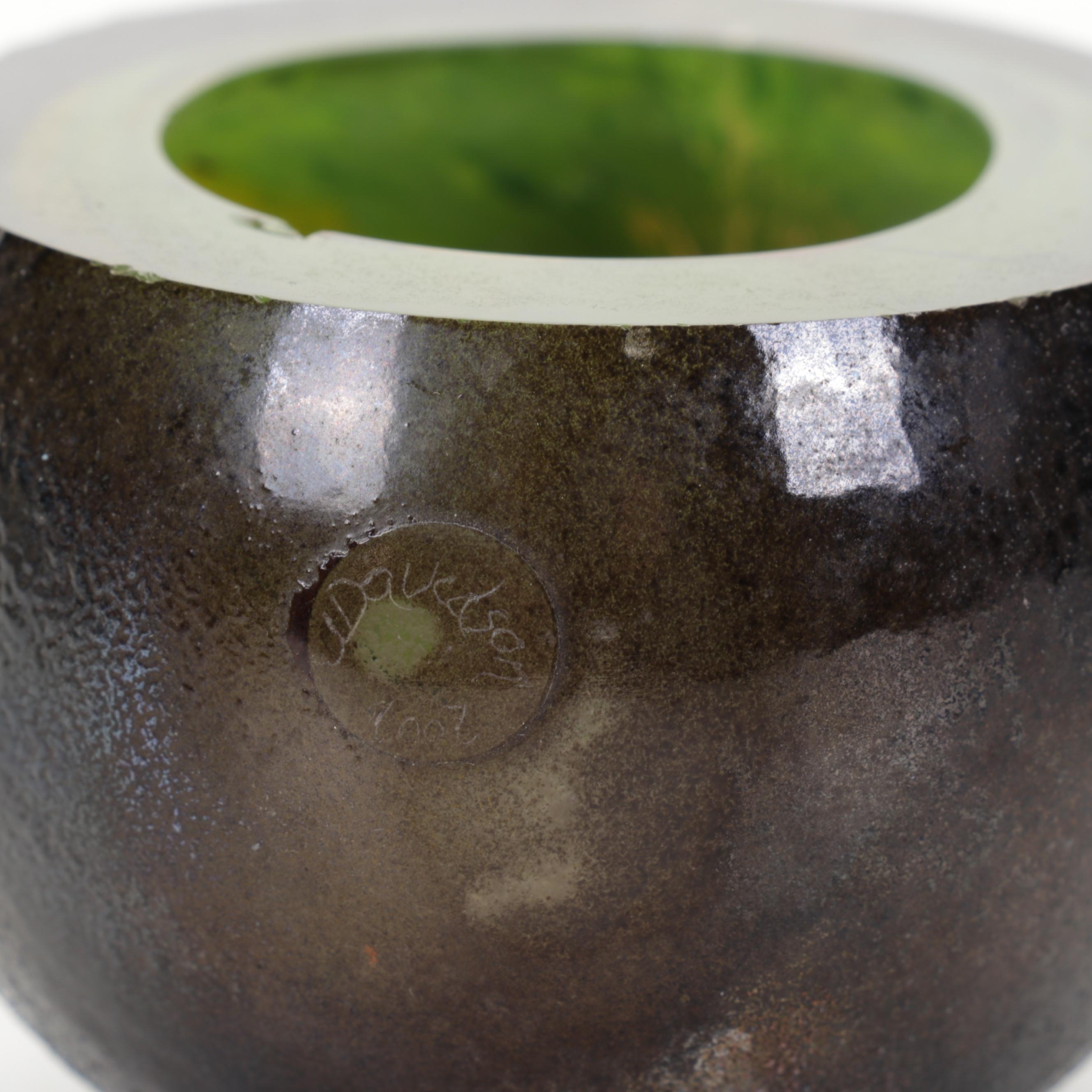 Mid Century Modern Console Bowl with Studio Pottery and Other Décor