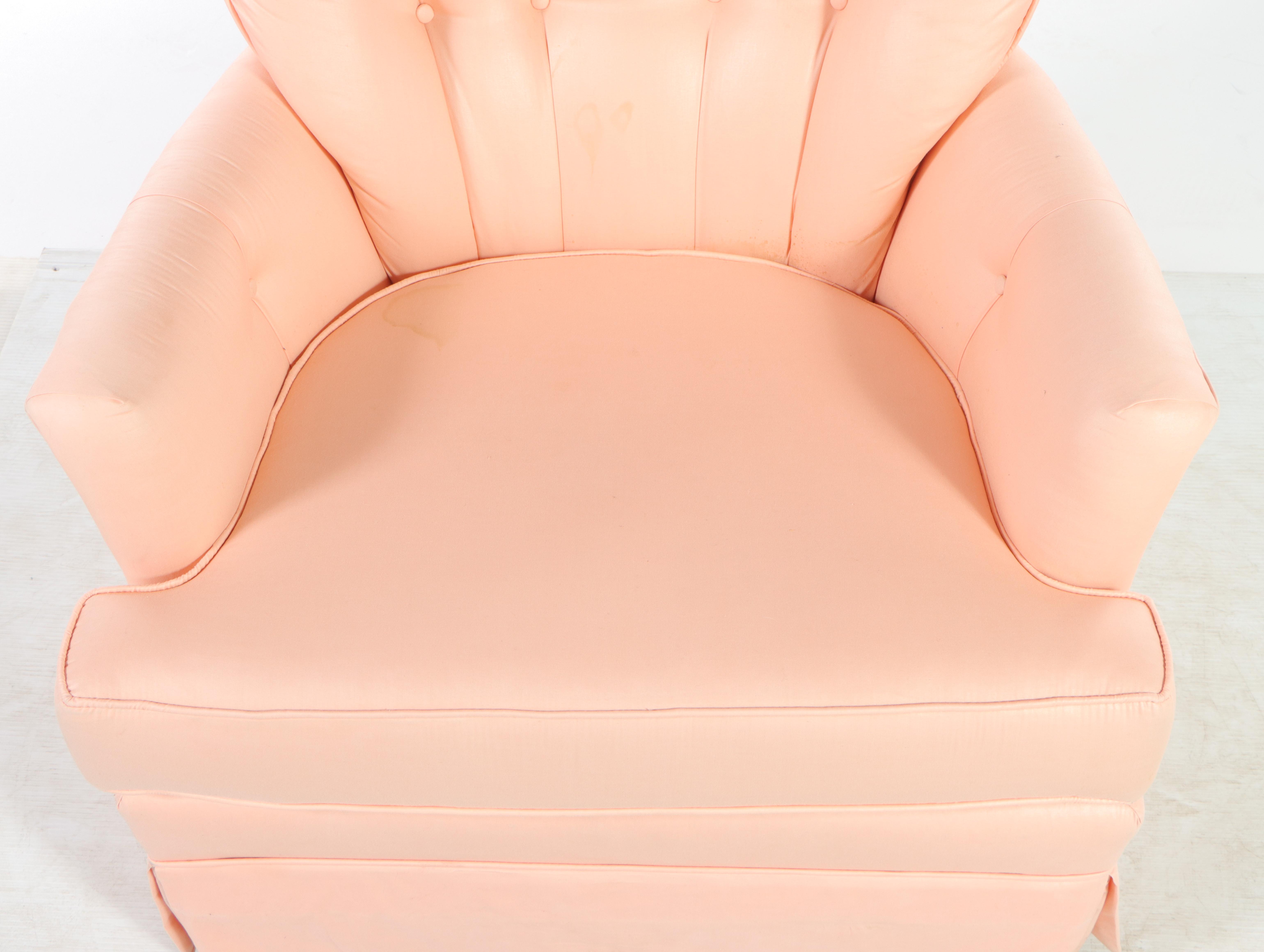 Madden Custom-Upholstered and Buttoned-Down Swivel-Rocker, Late 20th Century