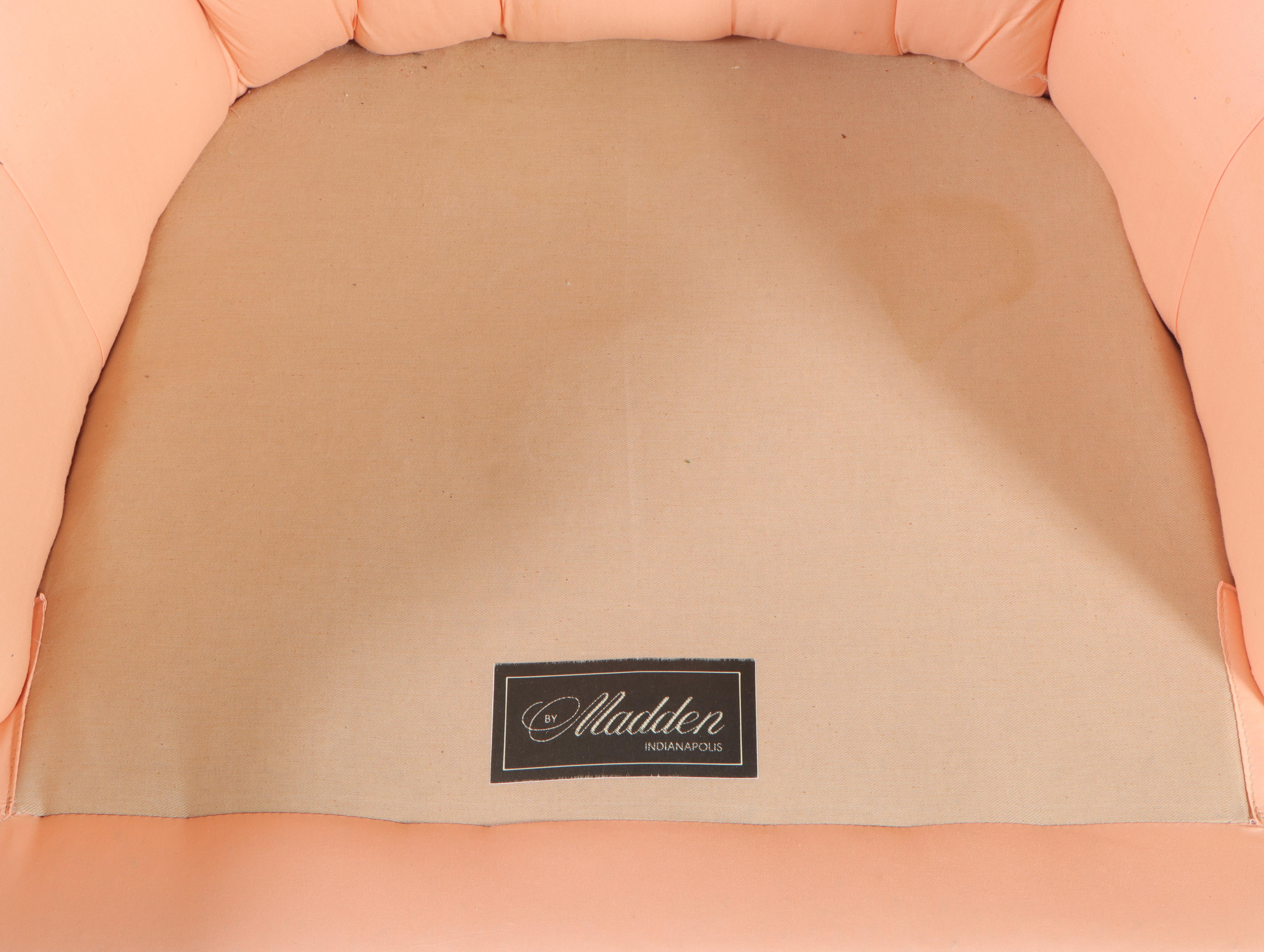 Madden Custom-Upholstered and Buttoned-Down Swivel-Rocker, Late 20th Century