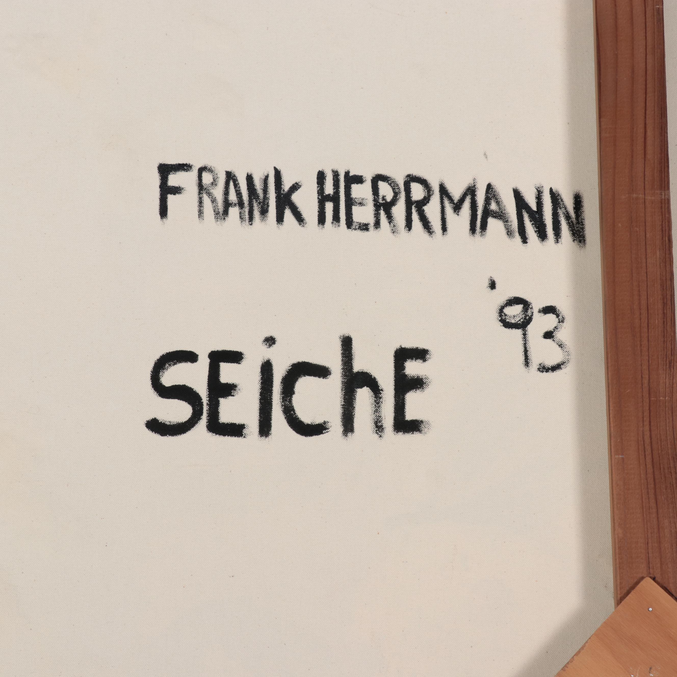 Frank Herrmann Large-Scale Mixed Media Painting "Seiche," 1993