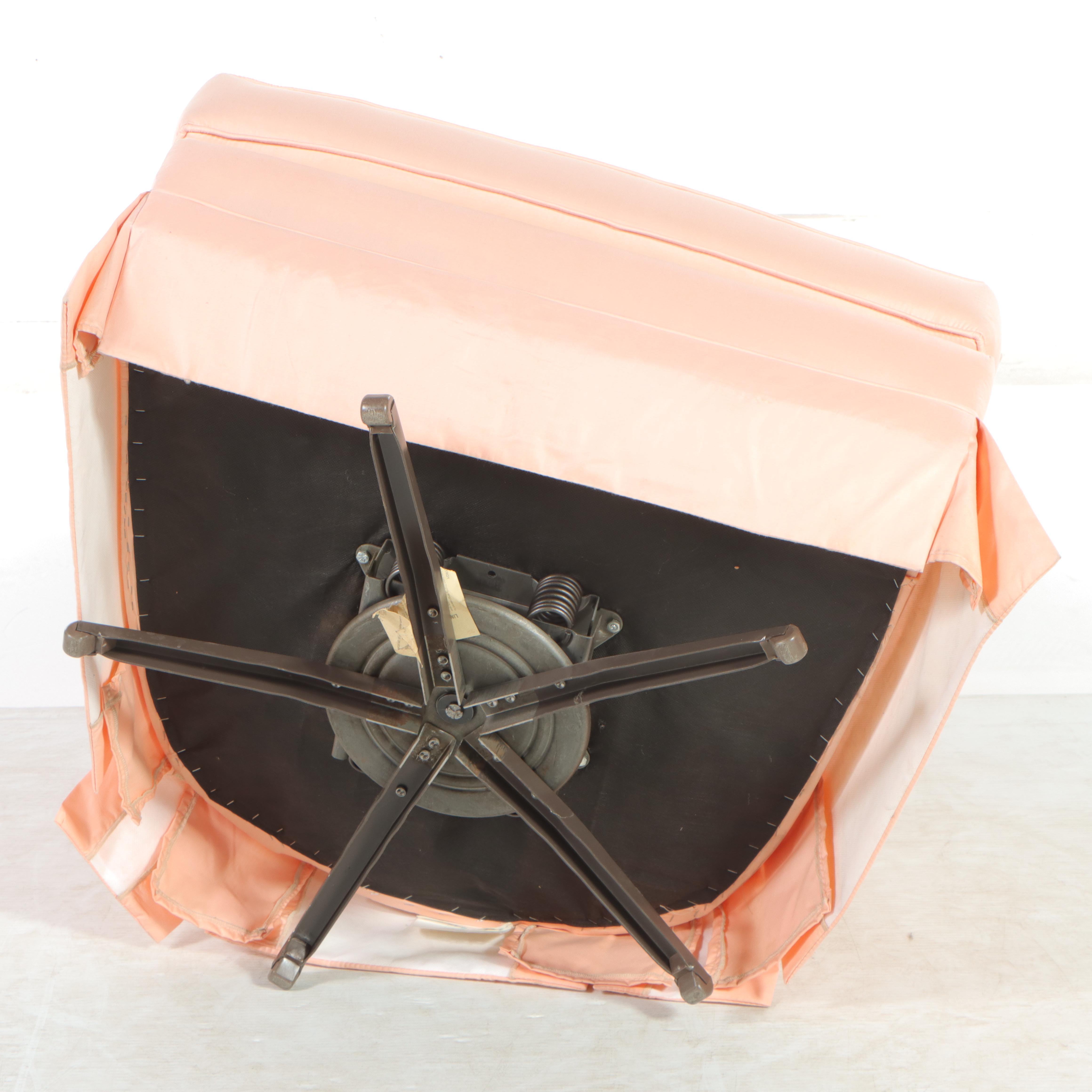 Madden Custom-Upholstered and Buttoned-Down Swivel-Rocker, Late 20th Century