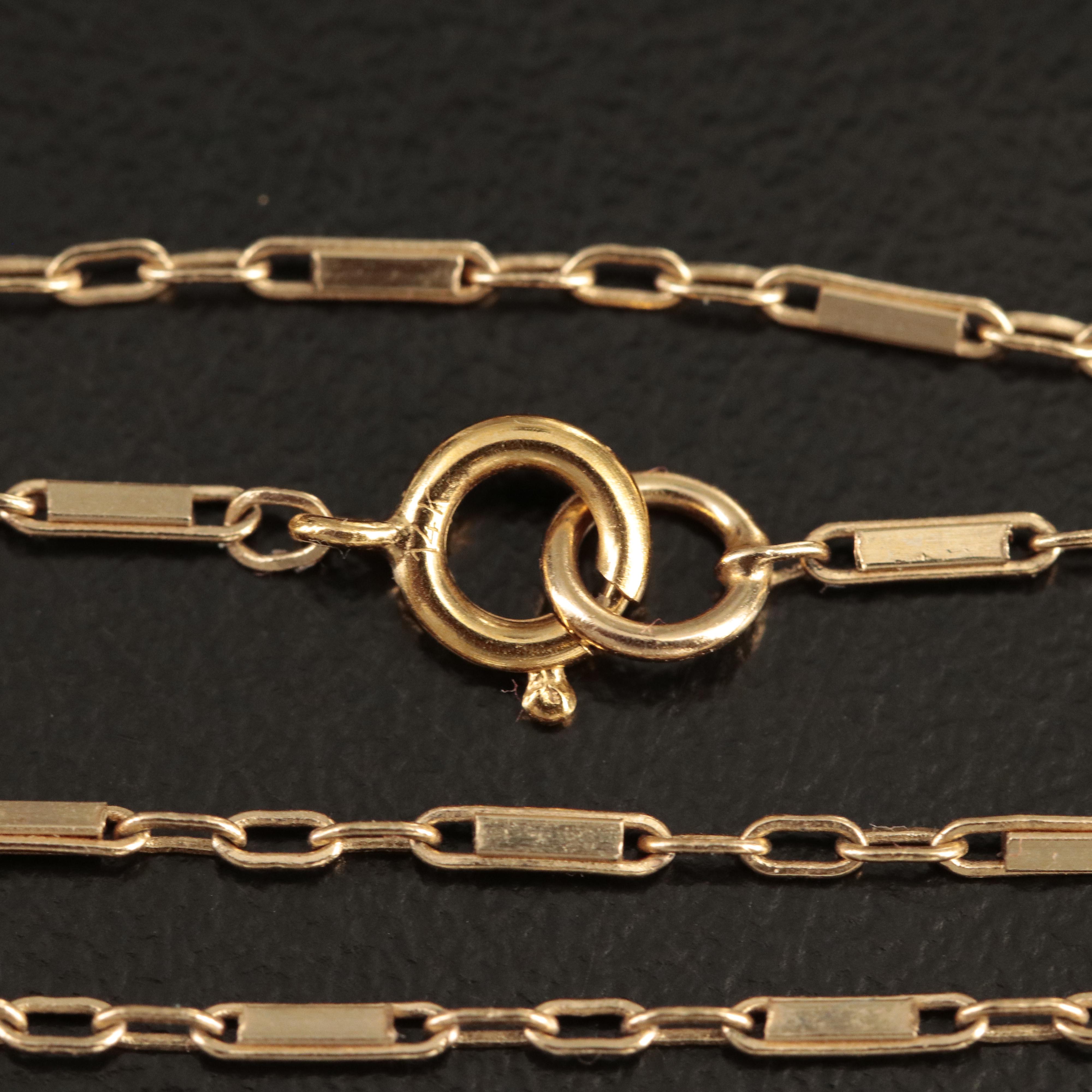 14K Gold Diamond Necklace with Drops