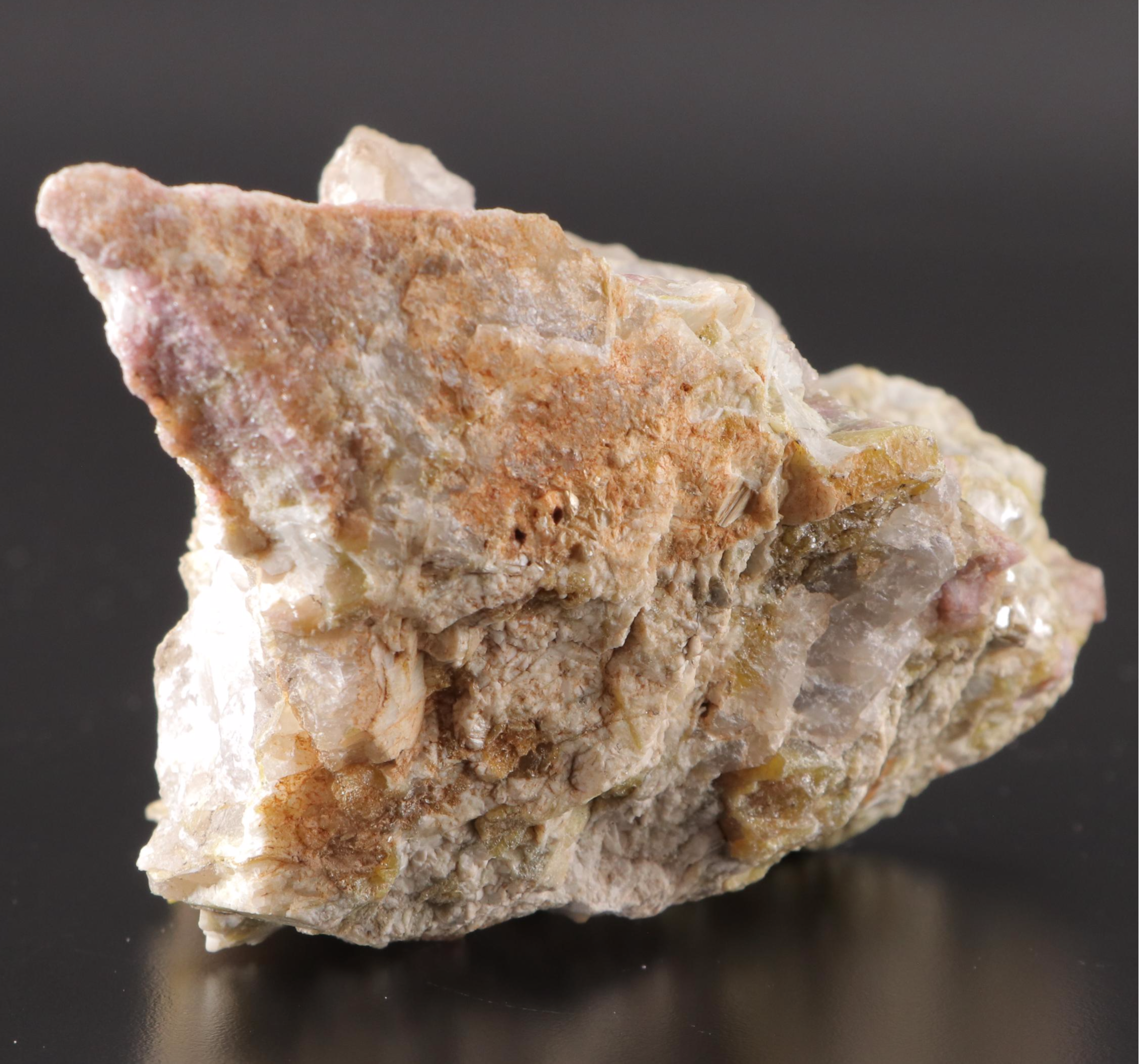 Pink Tourmaline in Matrix and Lepidolite Mineral Specimens