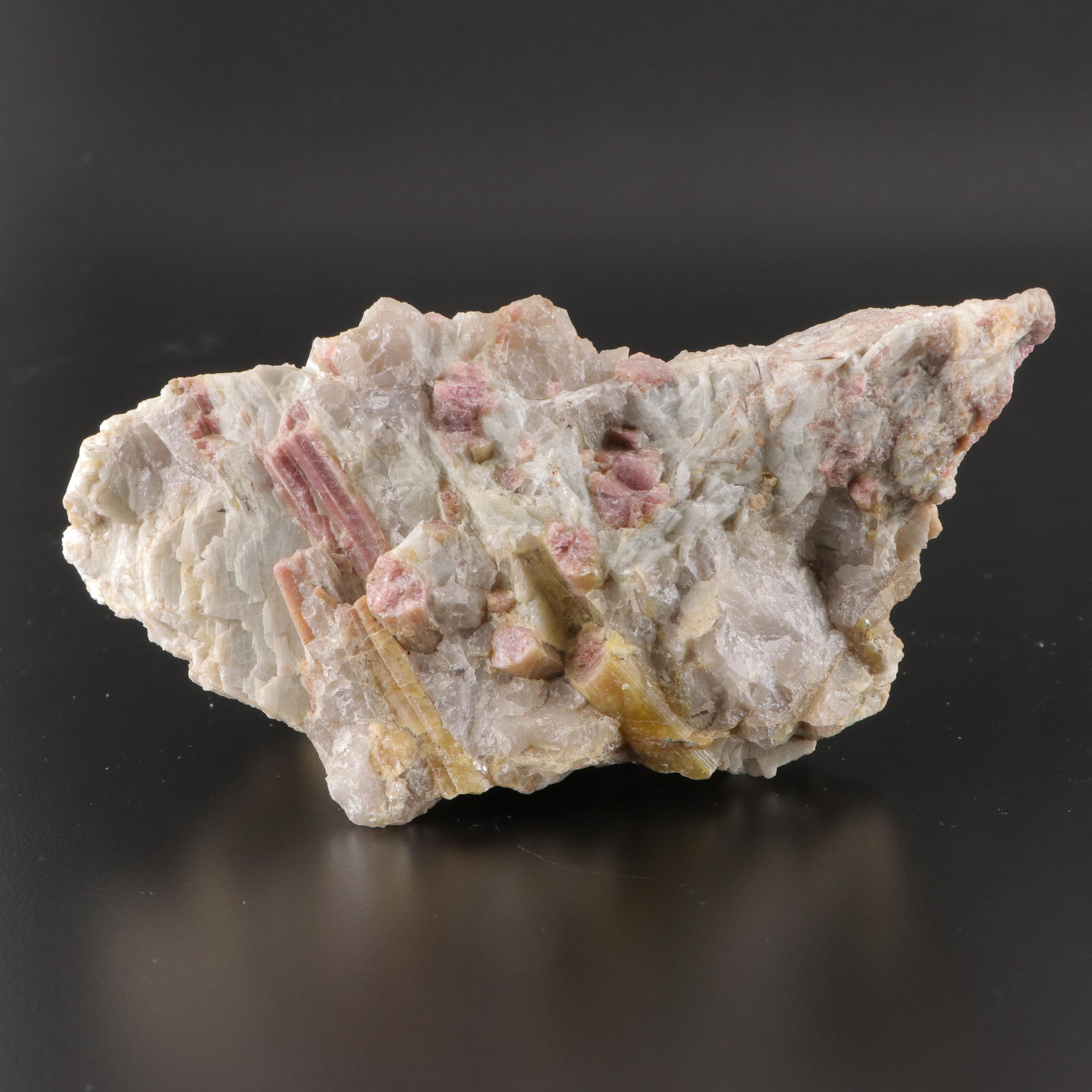 Pink Tourmaline in Matrix and Lepidolite Mineral Specimens