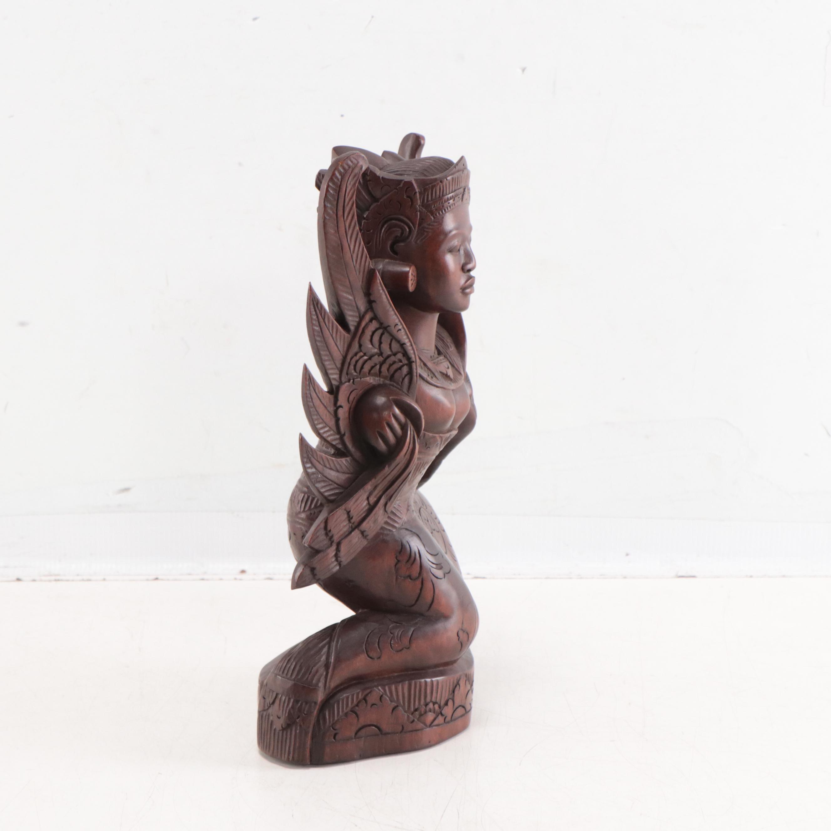 Indonesian Carved Wood Figural Sculpture
