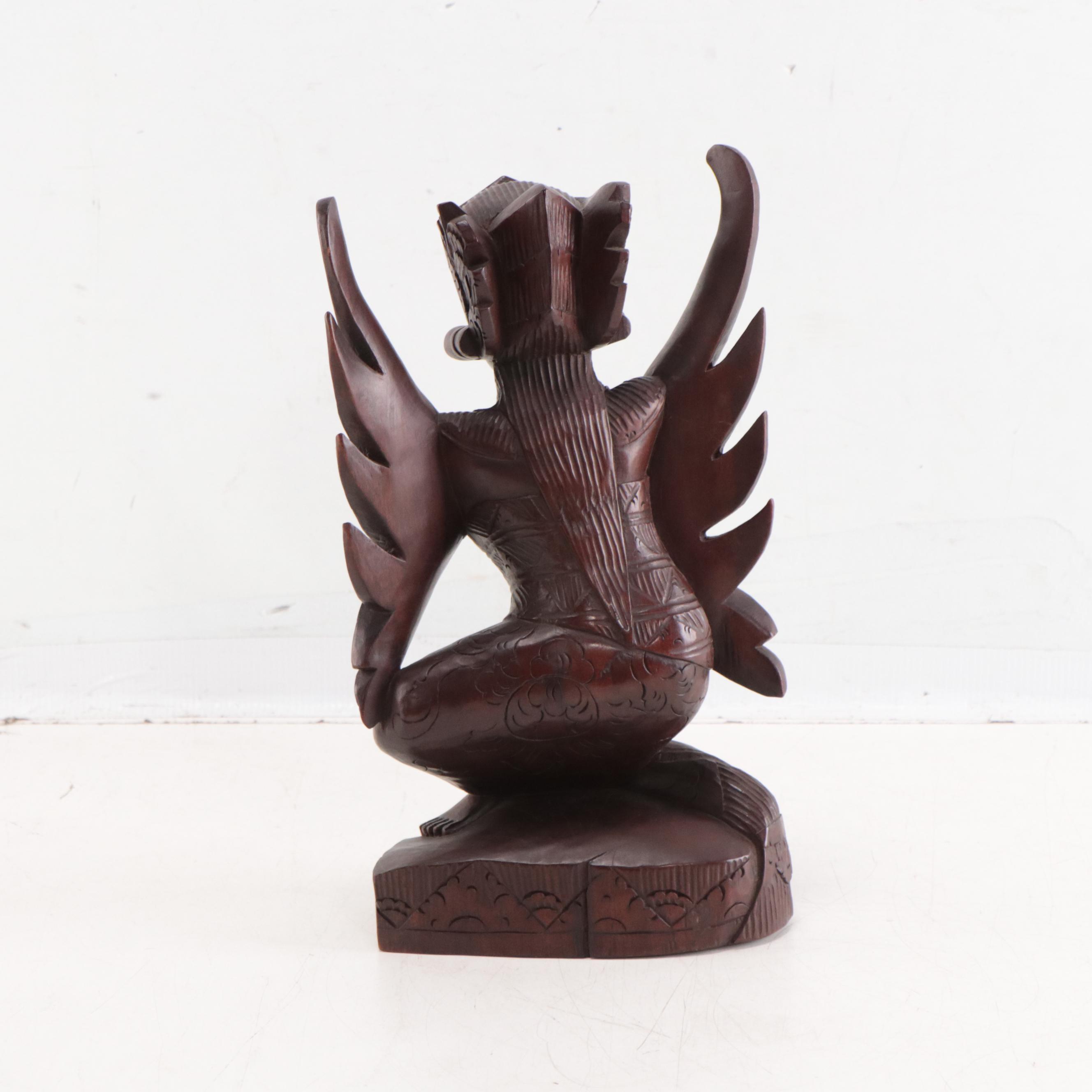 Indonesian Carved Wood Figural Sculpture